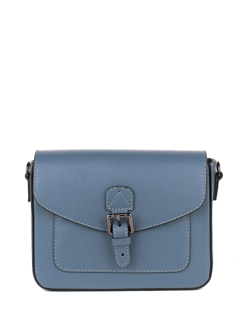 Bandolera de piel italiana Темно блакитний 5115-97-33