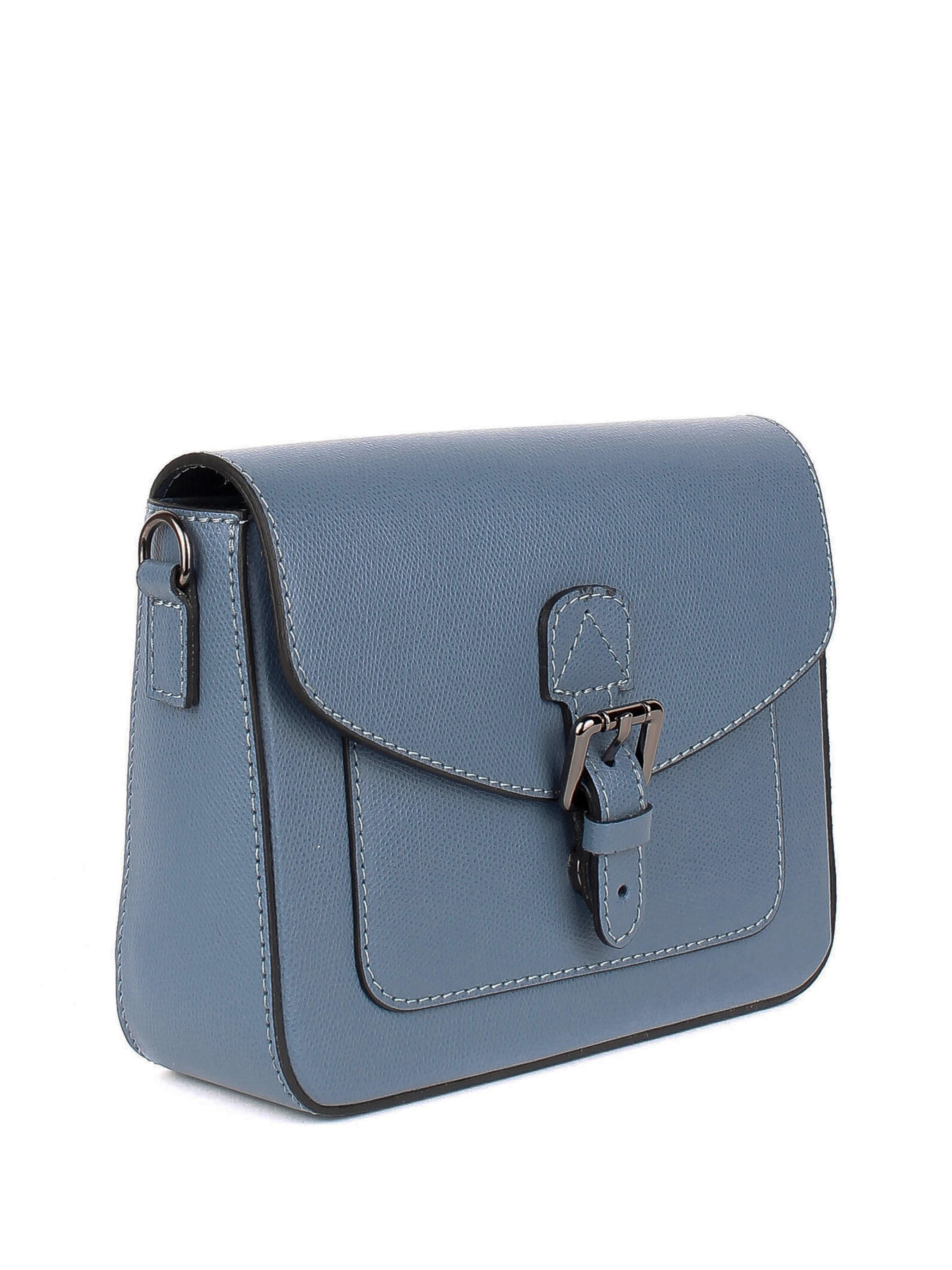 Bandolera de piel italiana Темно блакитний 5115-97-33