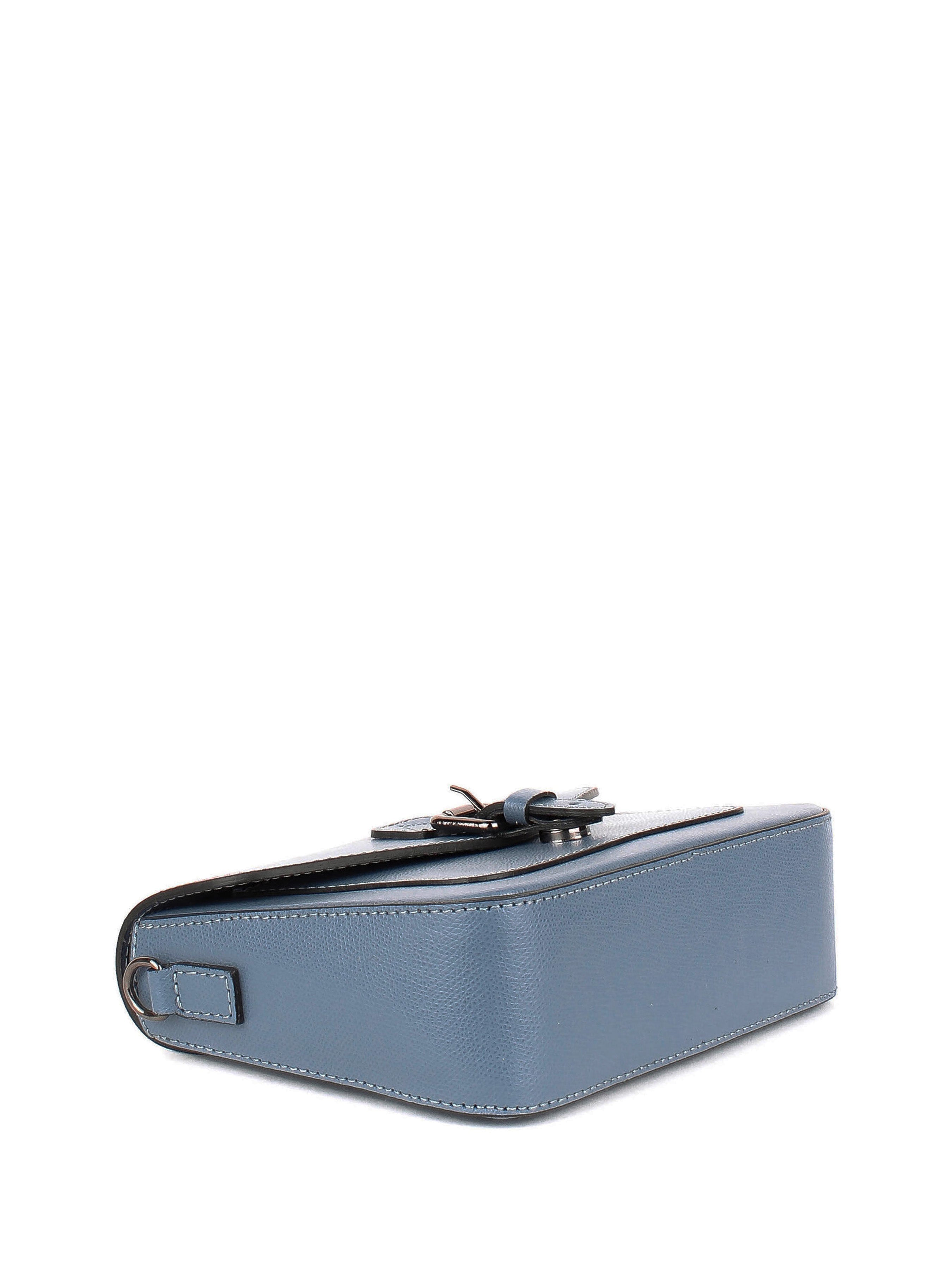 Bandolera de piel italiana Темно блакитний 5115-97-33