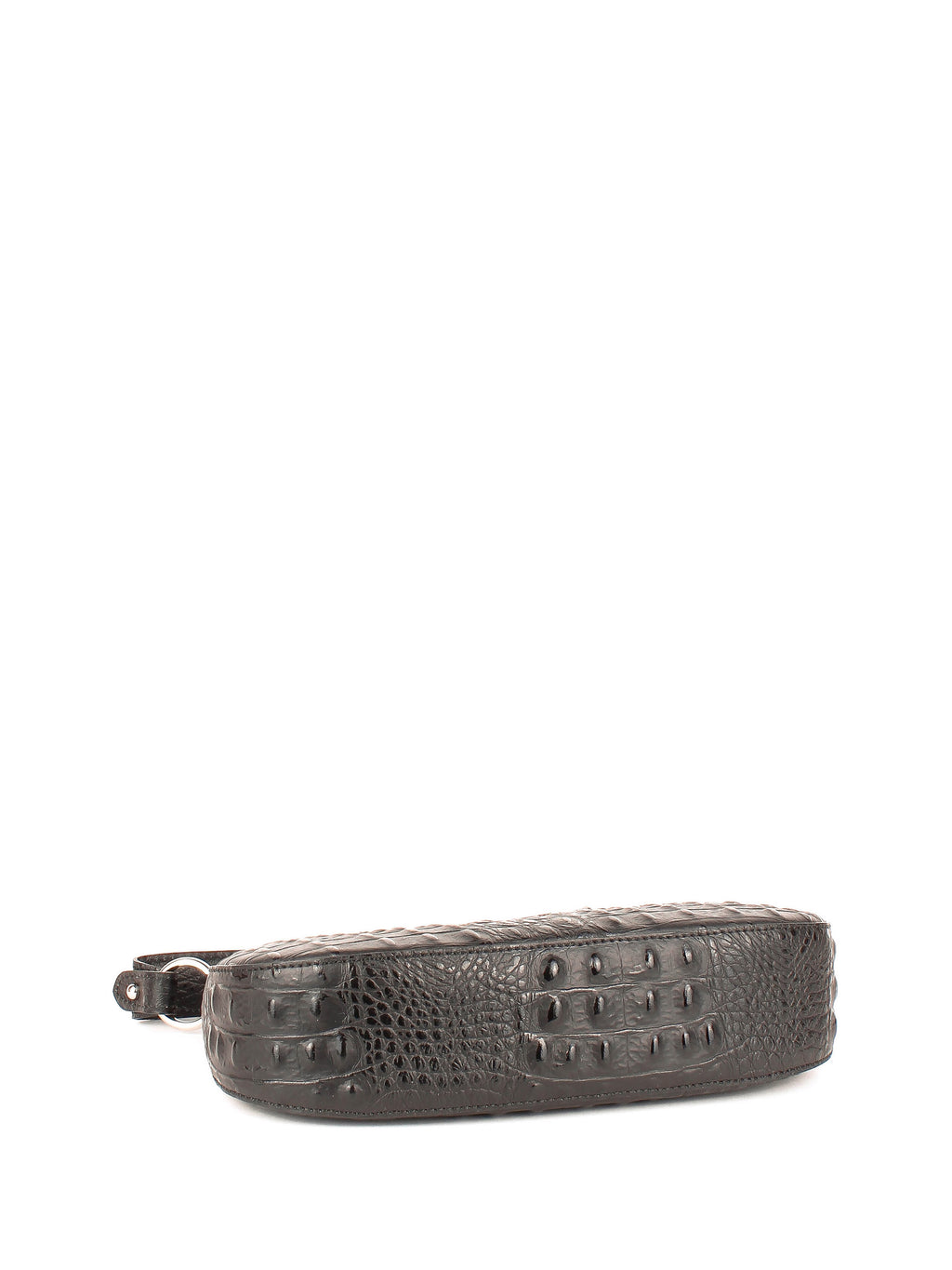 Bolso de hombro de piel italiana Negro 8027-05-36