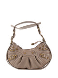Bolso de hombro de piel italiana Gris 5122-52-32