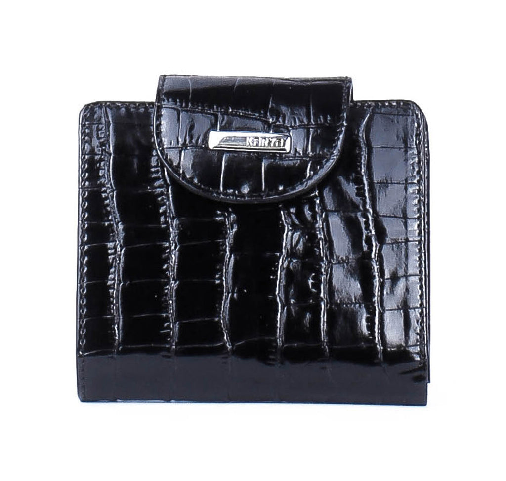 Cartera de piel italiana Negro 1052-0613