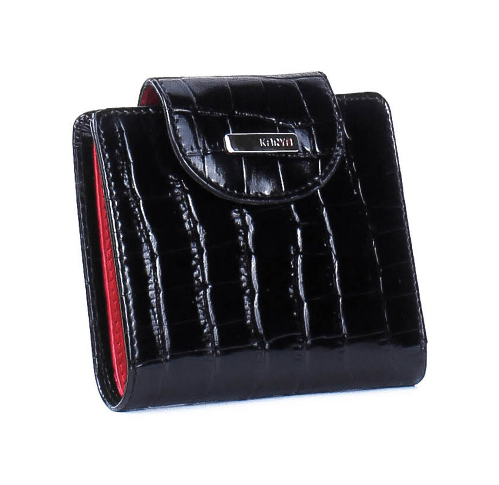 Cartera de piel italiana Negro 1052-0613