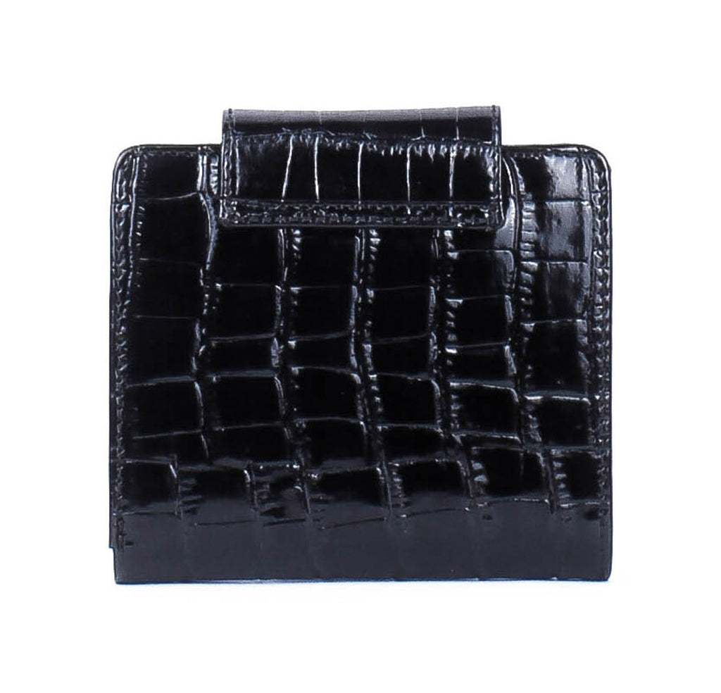 Cartera de piel italiana Negro 1052-0613