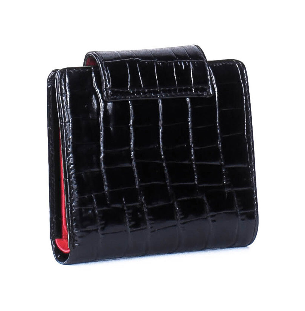 Cartera de piel italiana Negro 1052-0613
