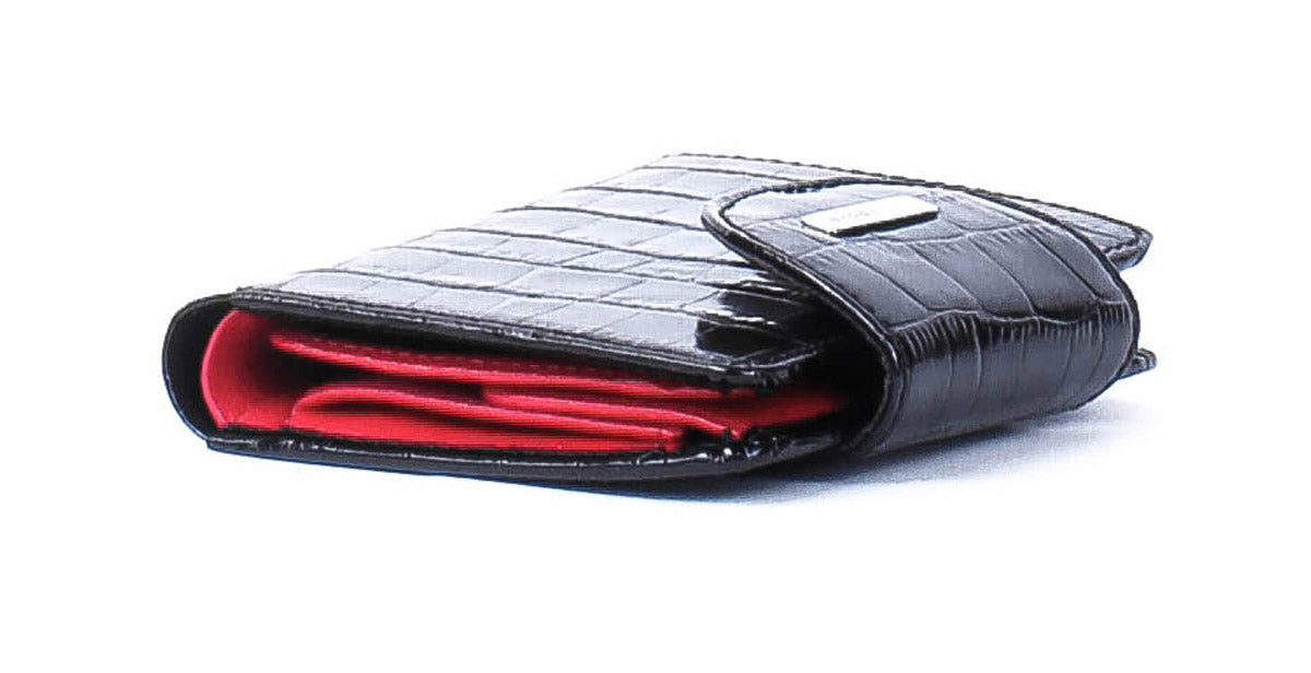 Cartera de piel italiana Negro 1052-0613