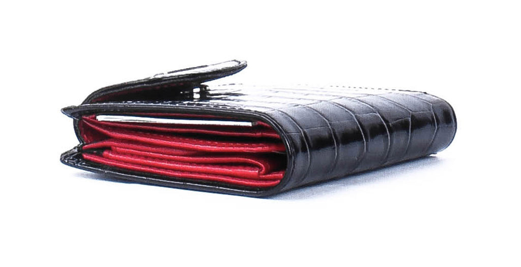 Cartera de piel italiana Negro 1052-0613