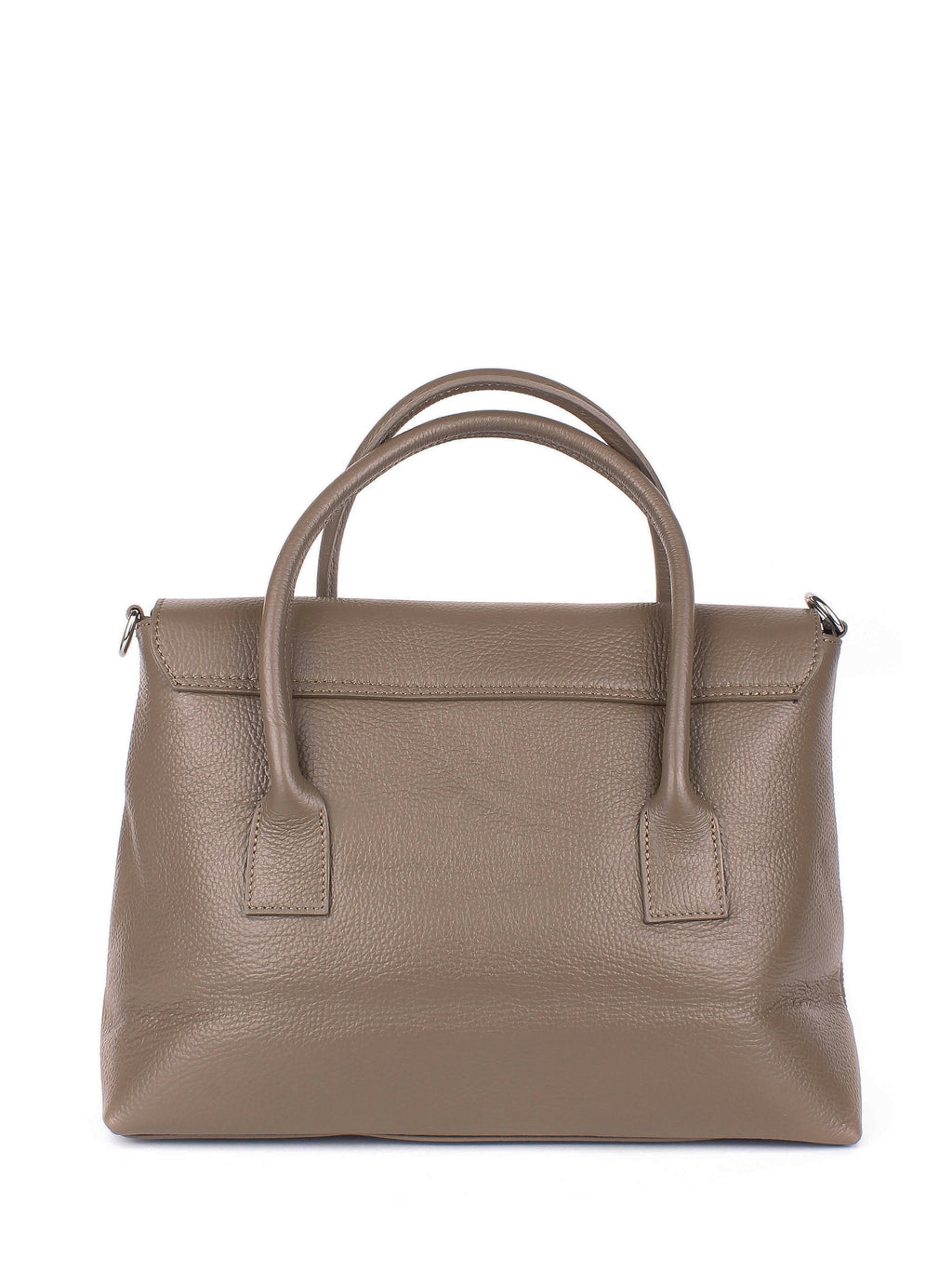 Bolso de mano de piel italiana Armonico Marrón