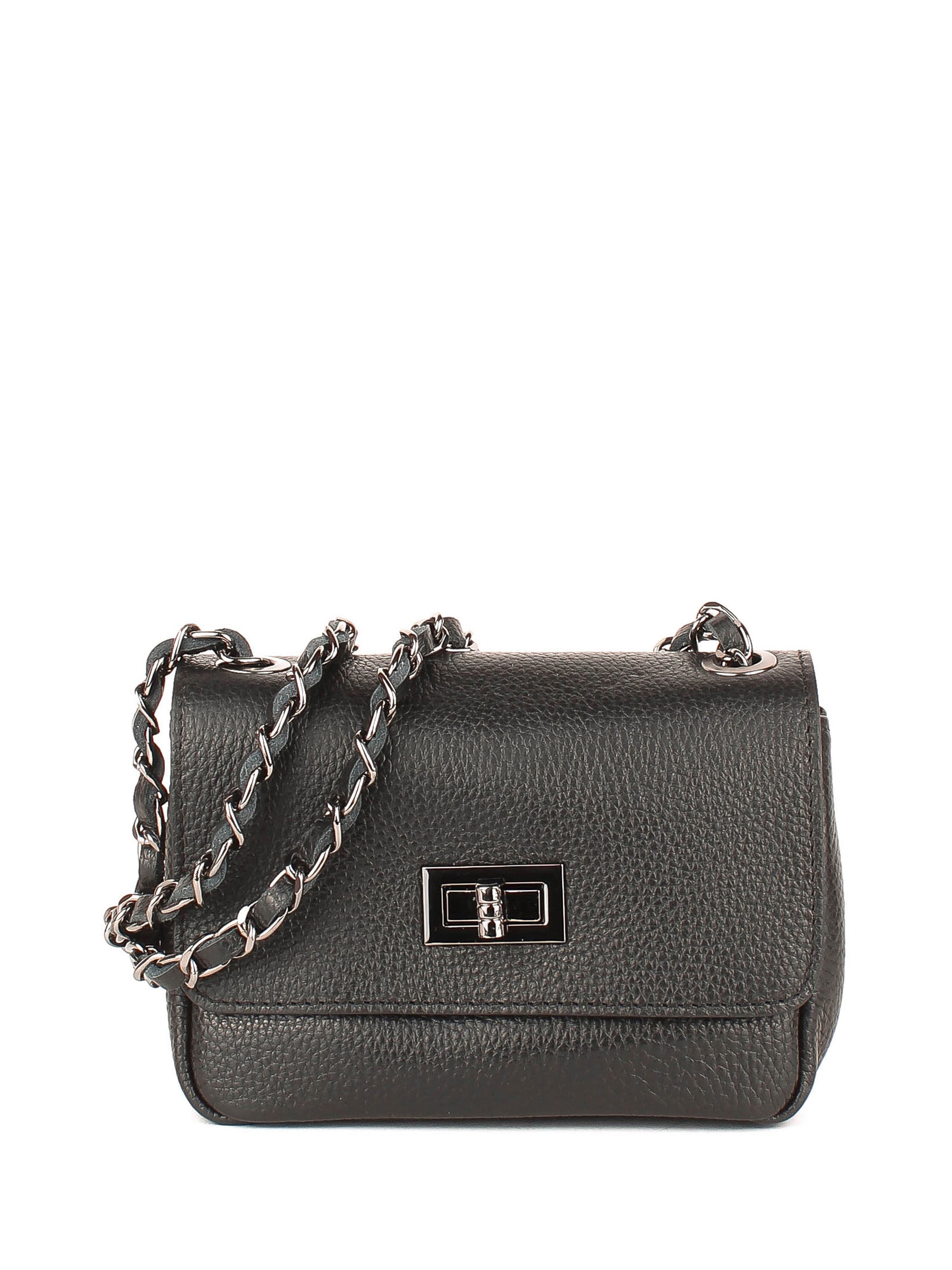 Bandolera de piel italiana Negro 8895-05-32