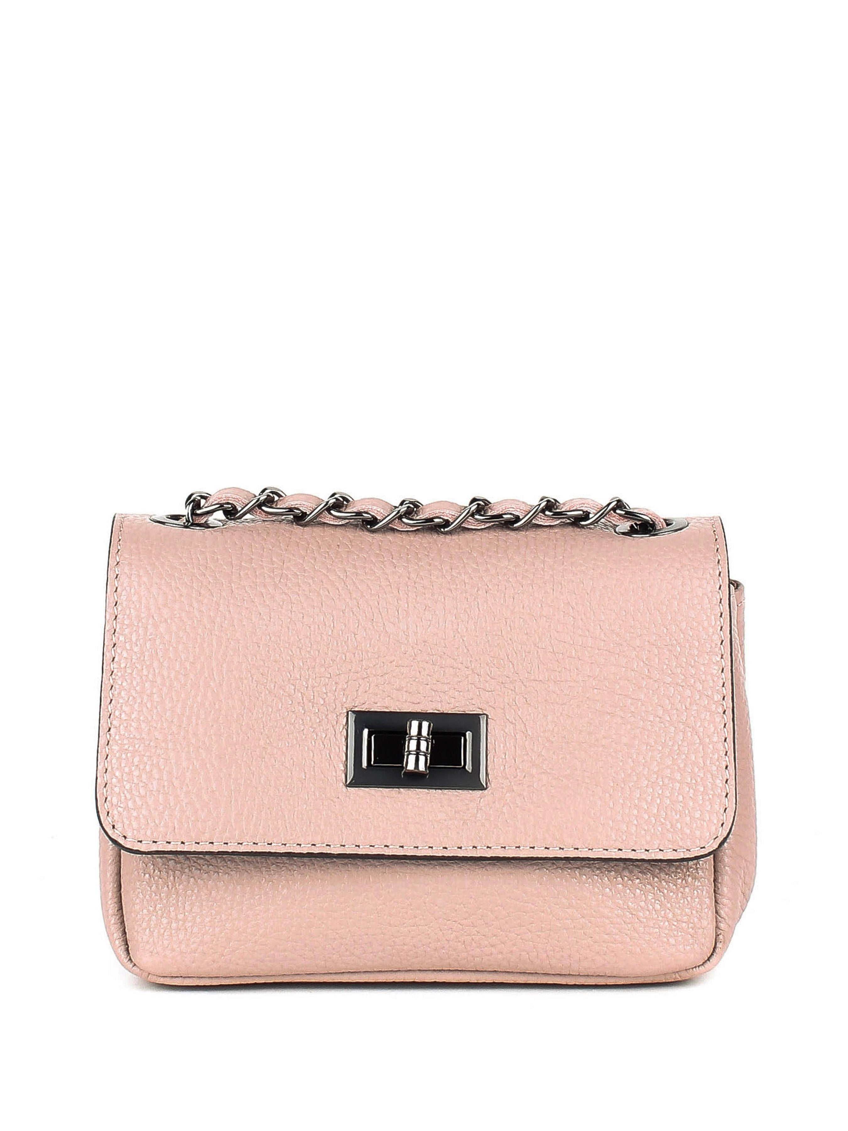 Bandolera de piel italiana Gris 8895-52-32