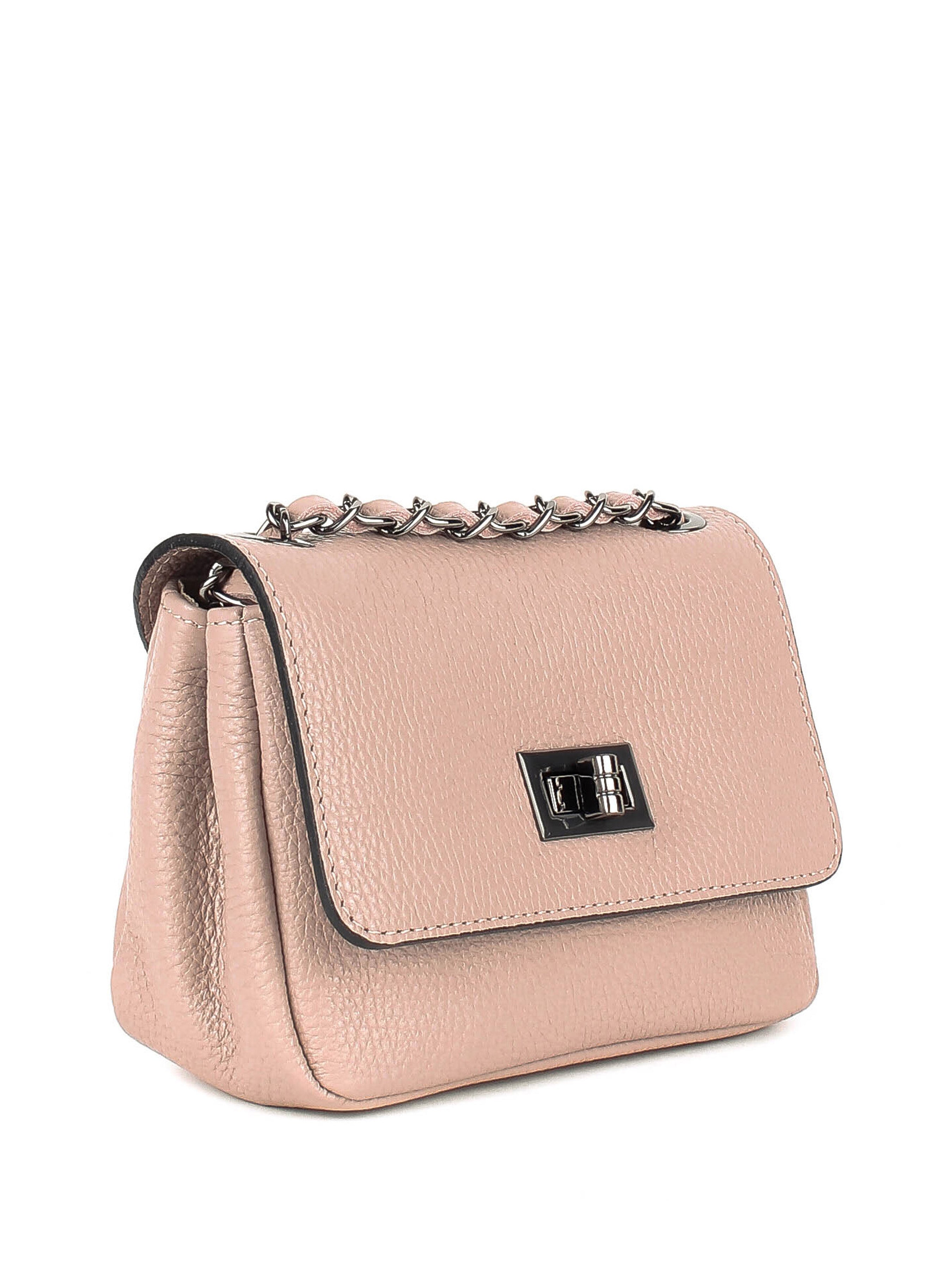 Bandolera de piel italiana Gris 8895-52-32