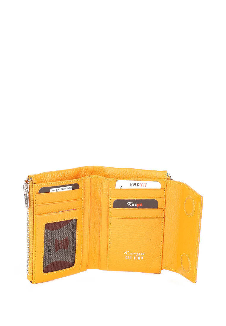 Cartera de piel italiana Amarillo 1205-56