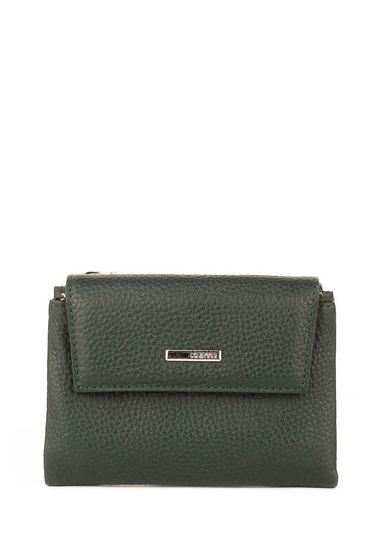 Cartera de piel italiana Verde 1205-030