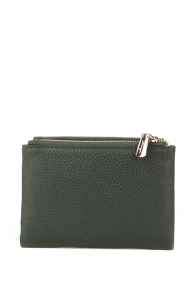 Cartera de piel italiana Verde 1205-030