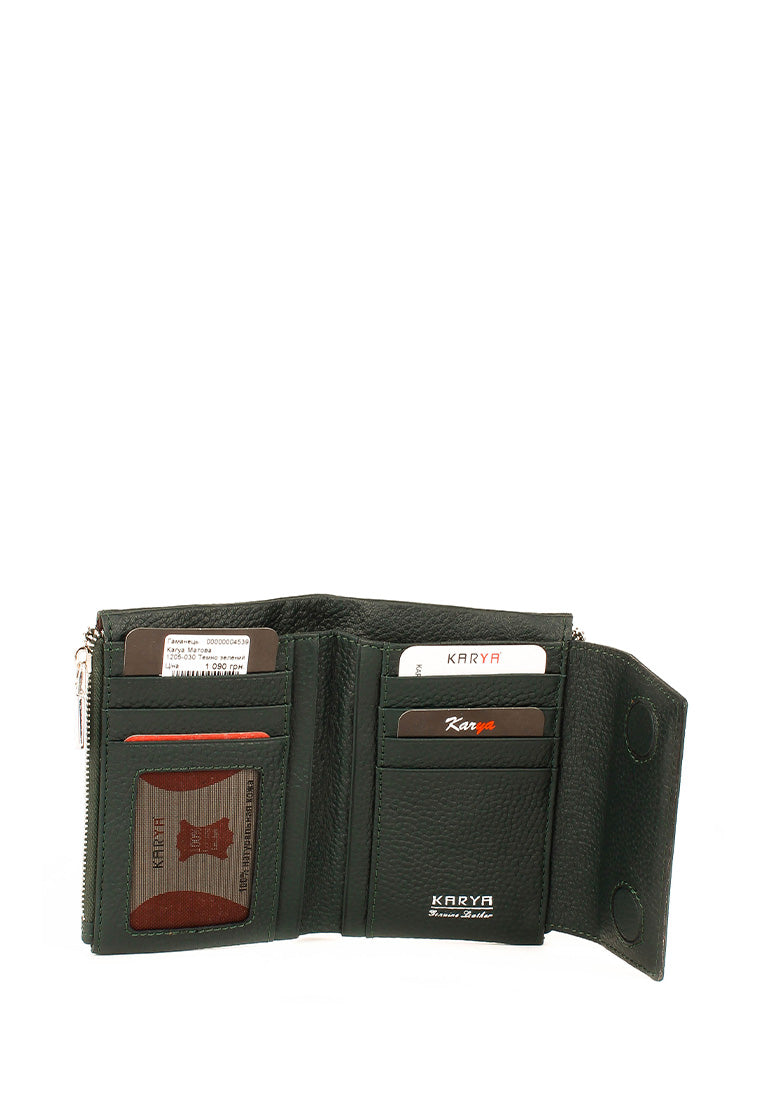 Cartera de piel italiana Verde 1205-030