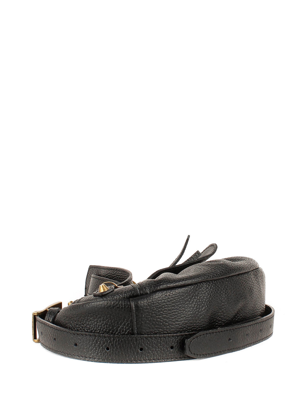 Bolso de hombro de piel italiana Negro 5122-05-32