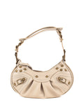 Bolso de hombro de piel italiana Beige 5122-11-32