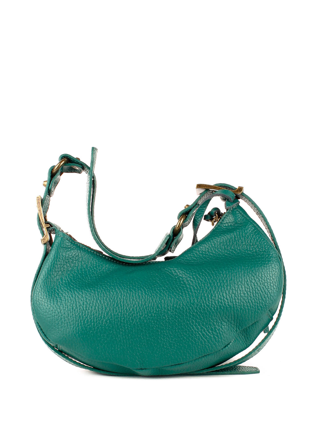 Bolso de hombro de piel italiana Verde 5122-64-32