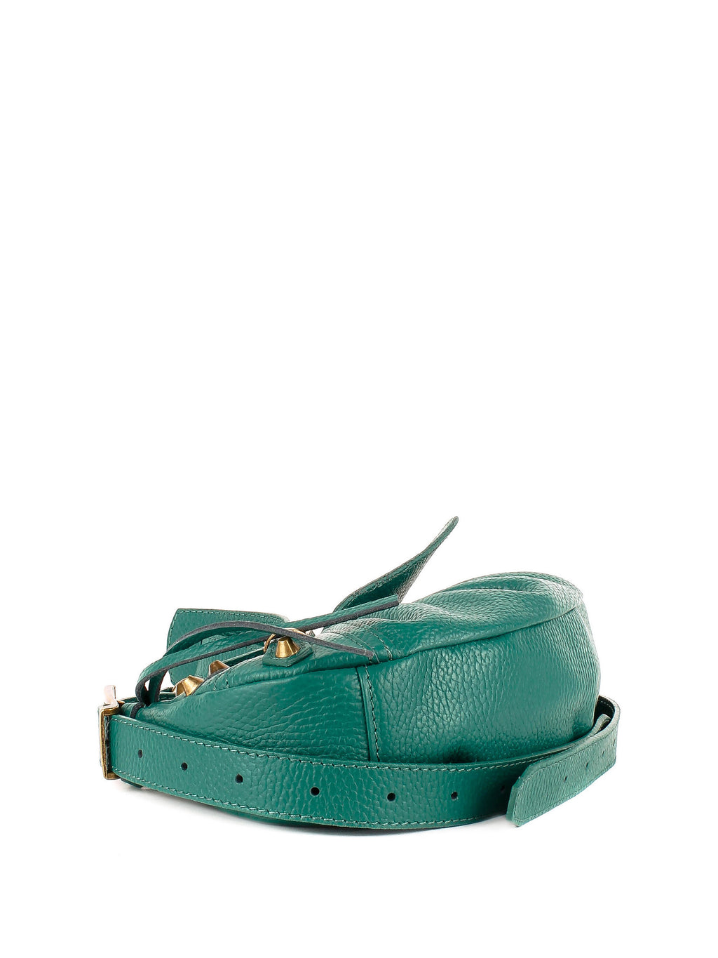 Bolso de hombro de piel italiana Verde 5122-64-32