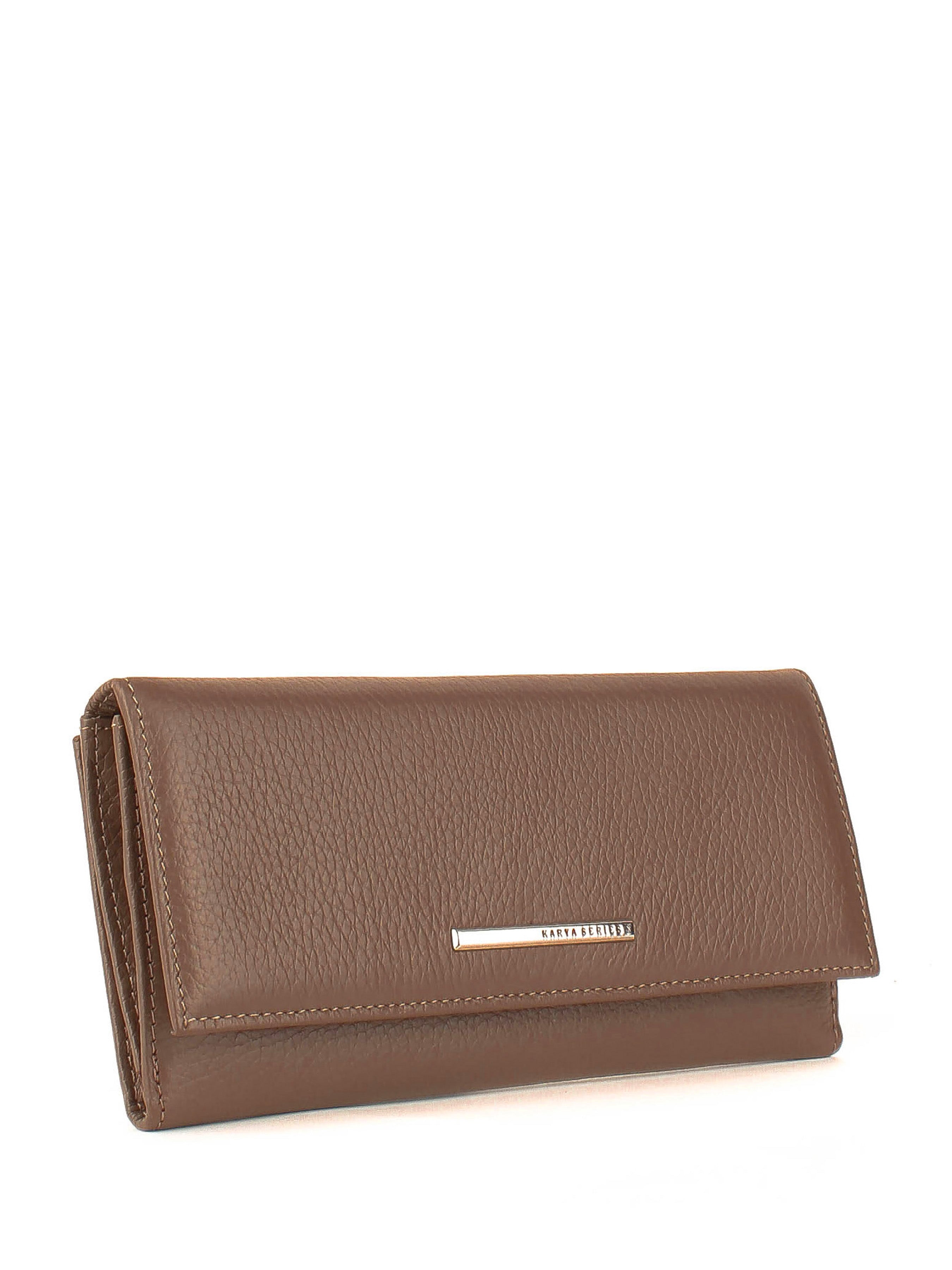 Cartera de piel italiana Gris 1133-51