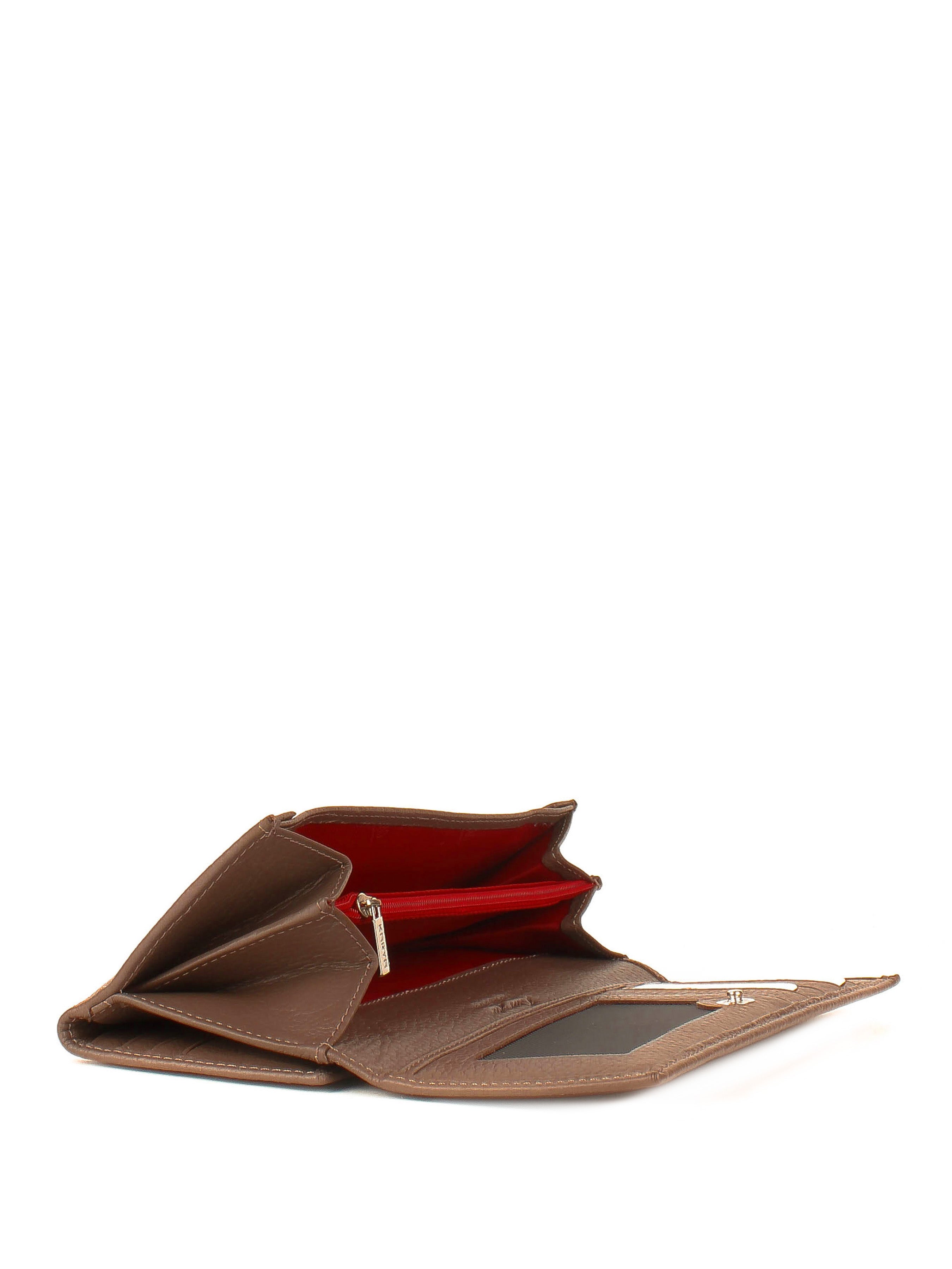 Cartera de piel italiana Gris 1133-51