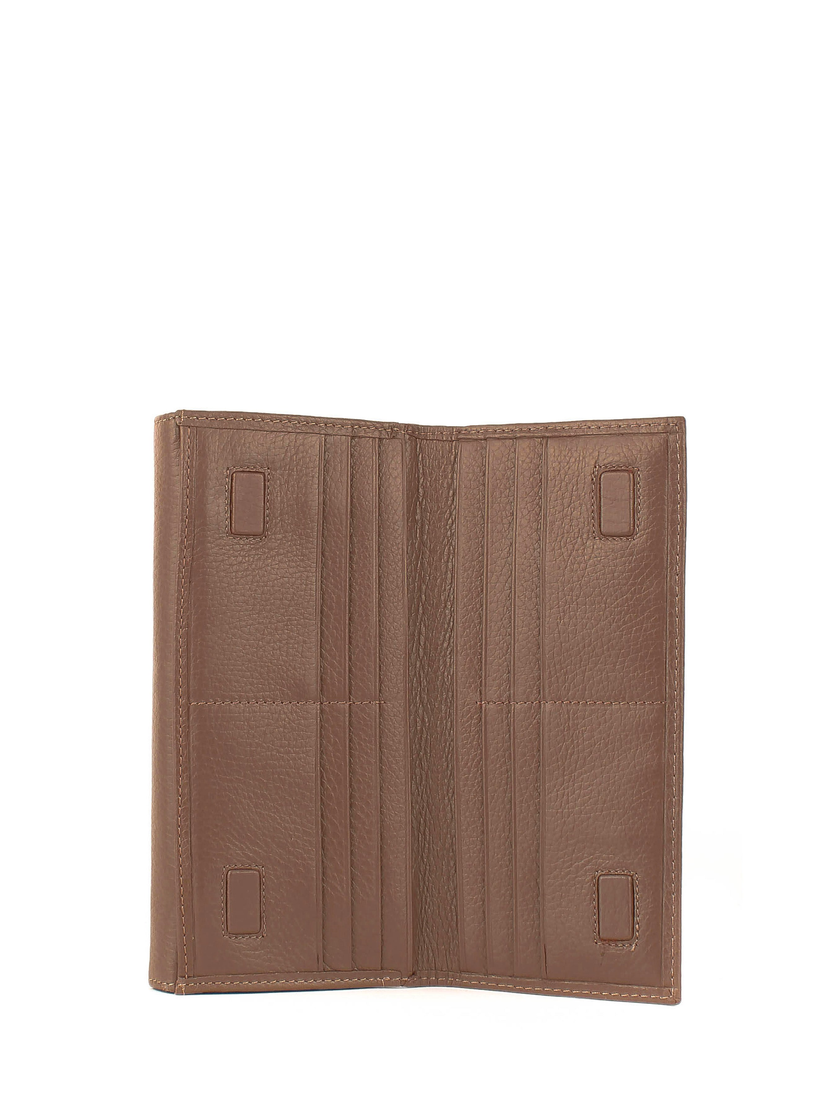 Cartera de piel italiana Gris 1133-51