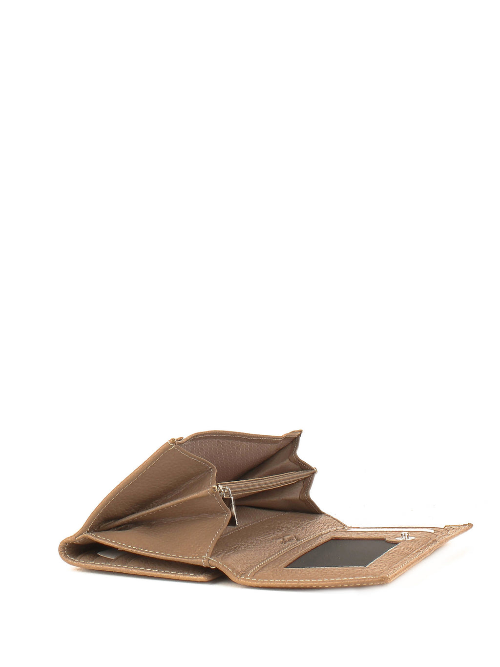 Cartera de piel italiana Gris 1133-51