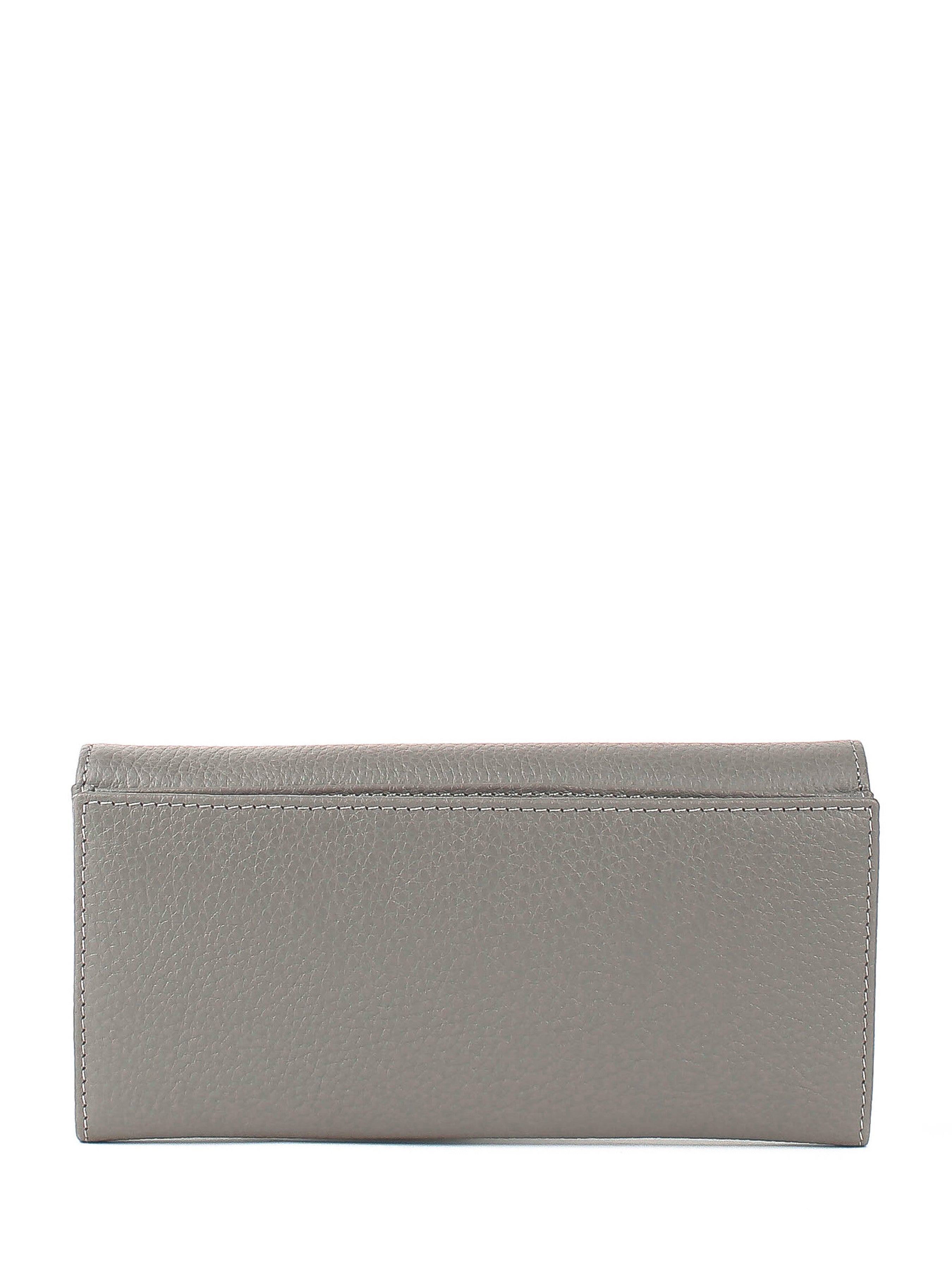 Cartera de piel italiana Gris 1133-098