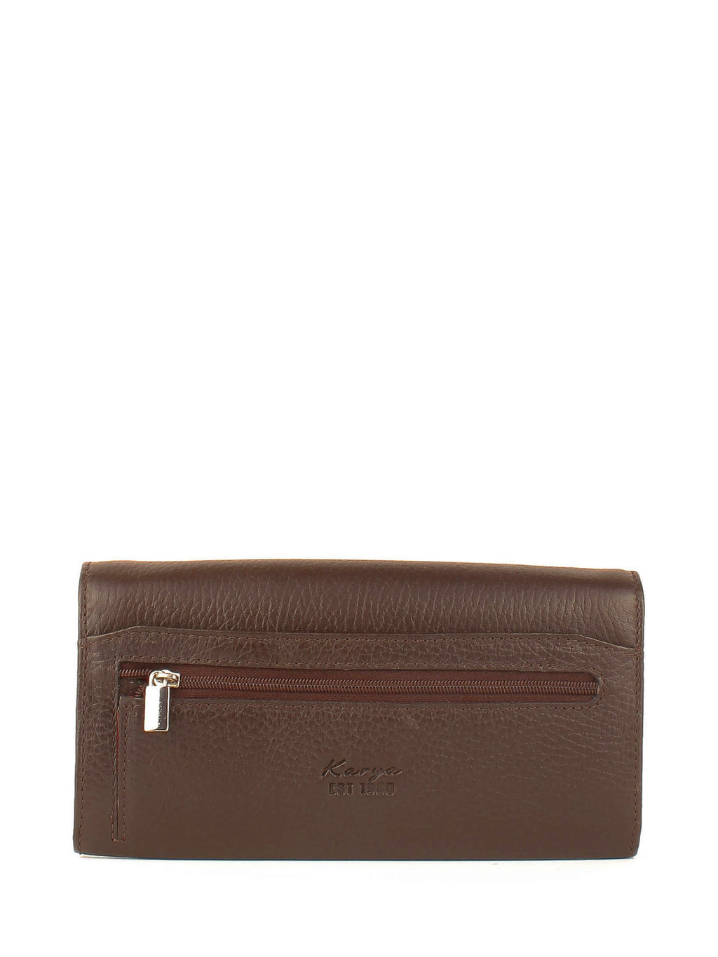 Cartera de piel italiana Marrón 1198-39