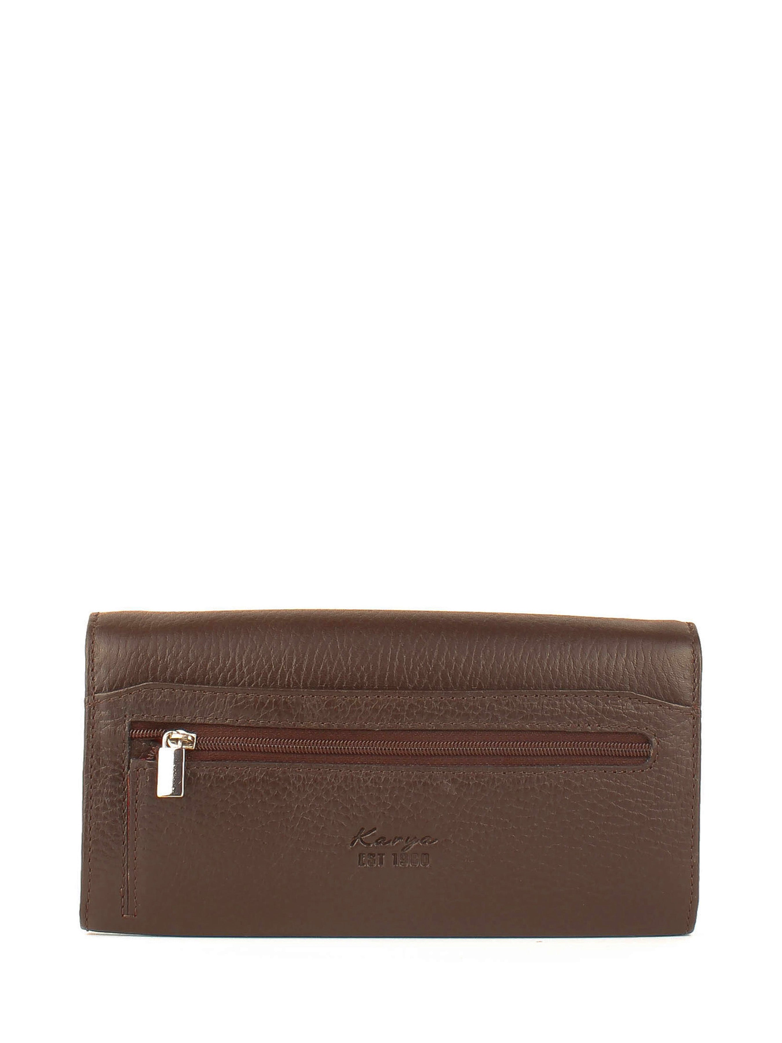 Cartera de piel italiana Marrón 1198-39