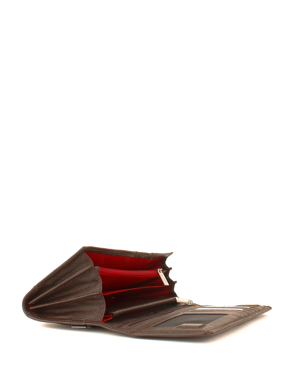 Cartera de piel italiana Marrón 1198-39