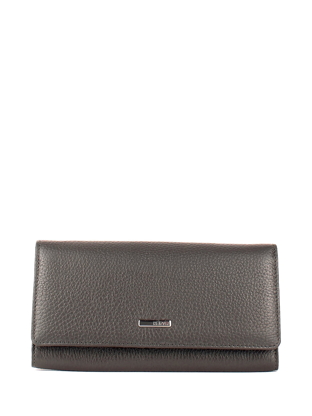 Cartera de piel italiana Gris 1198-081