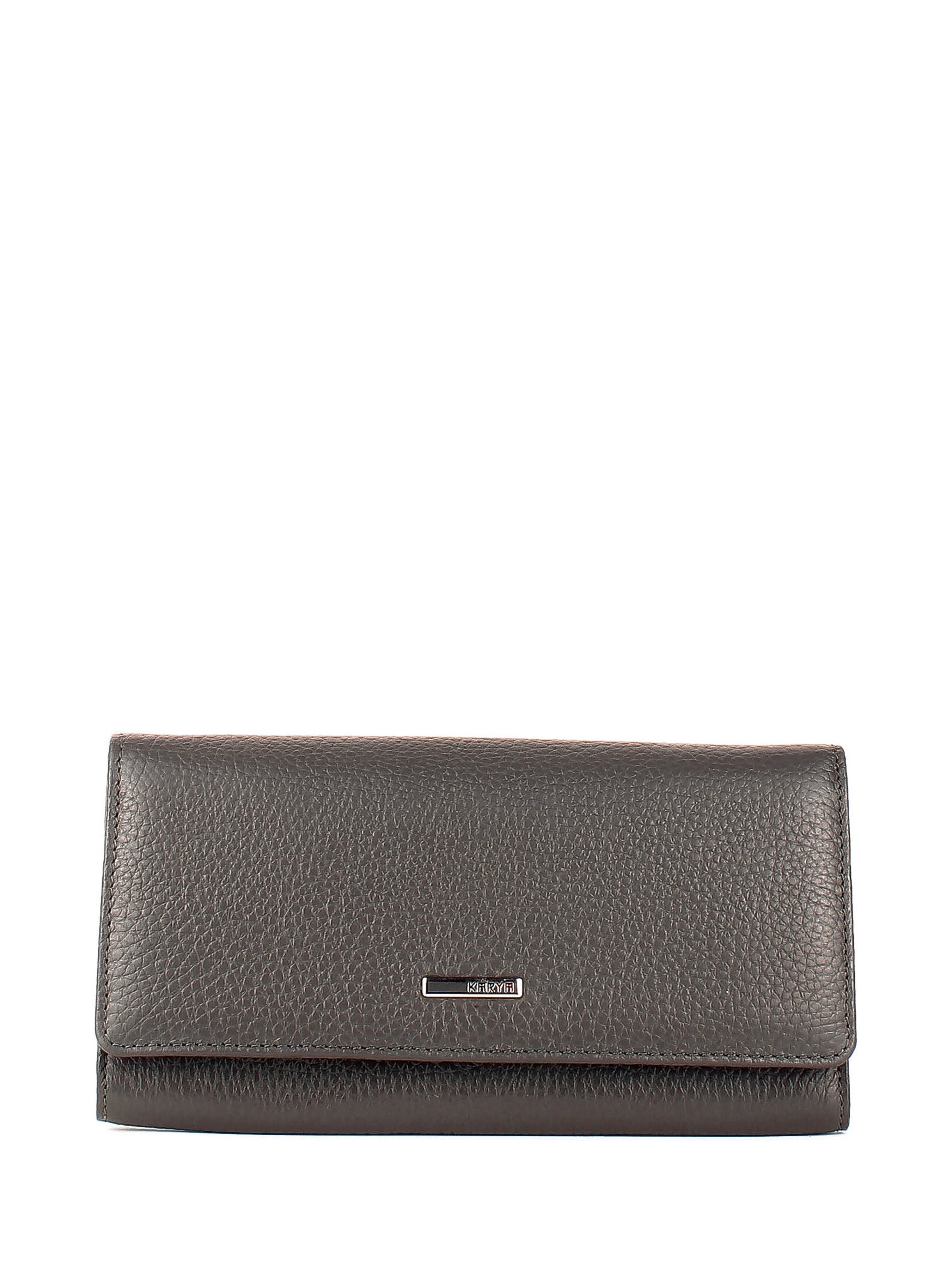 Cartera de piel italiana Gris 1198-081