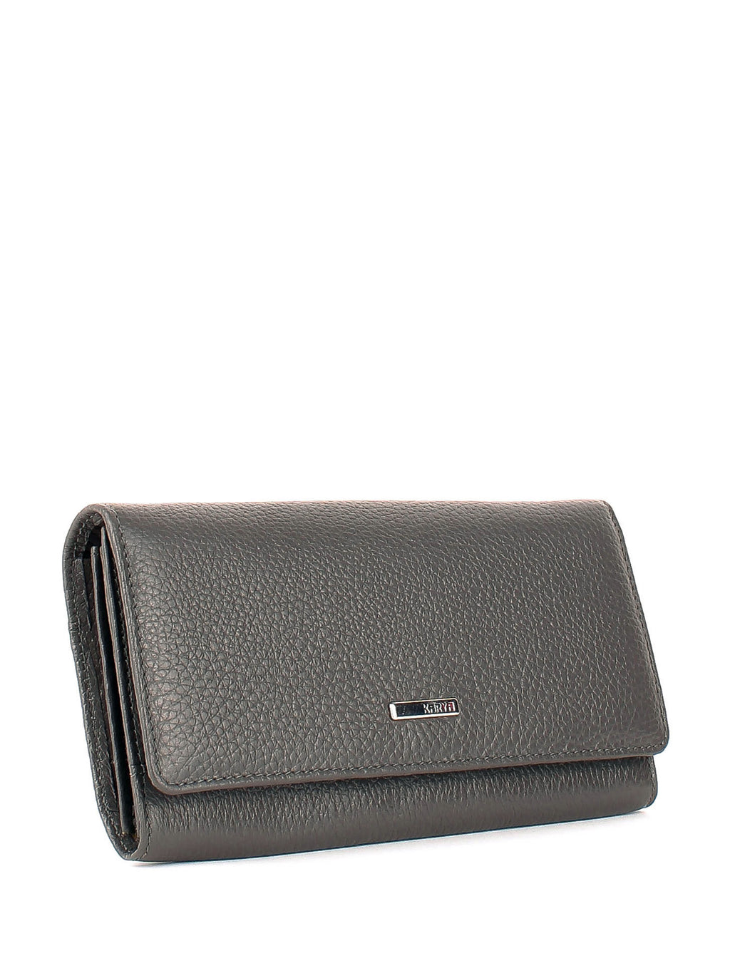 Cartera de piel italiana Gris 1198-081