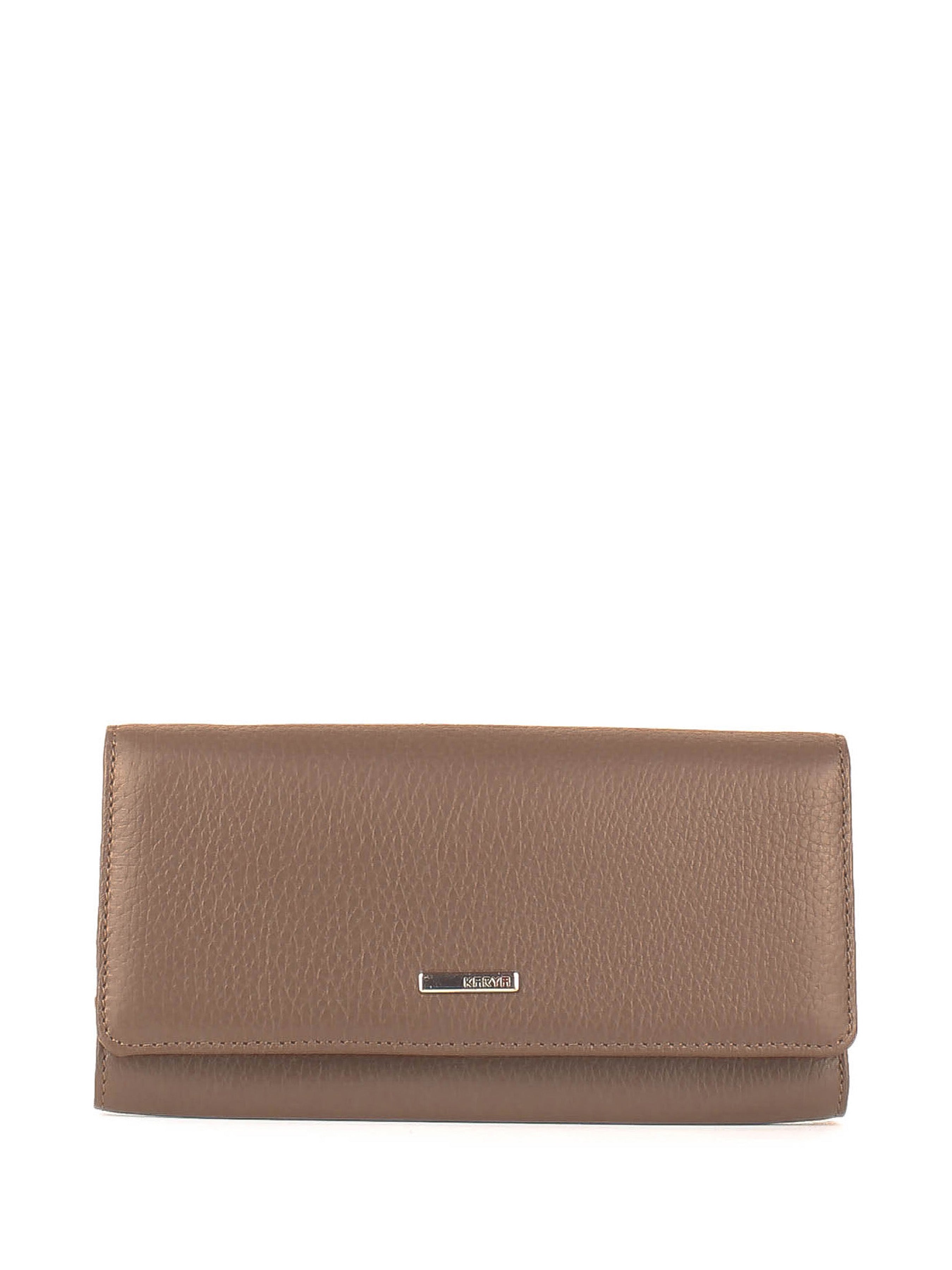 Cartera de piel italiana Gris 1198-51