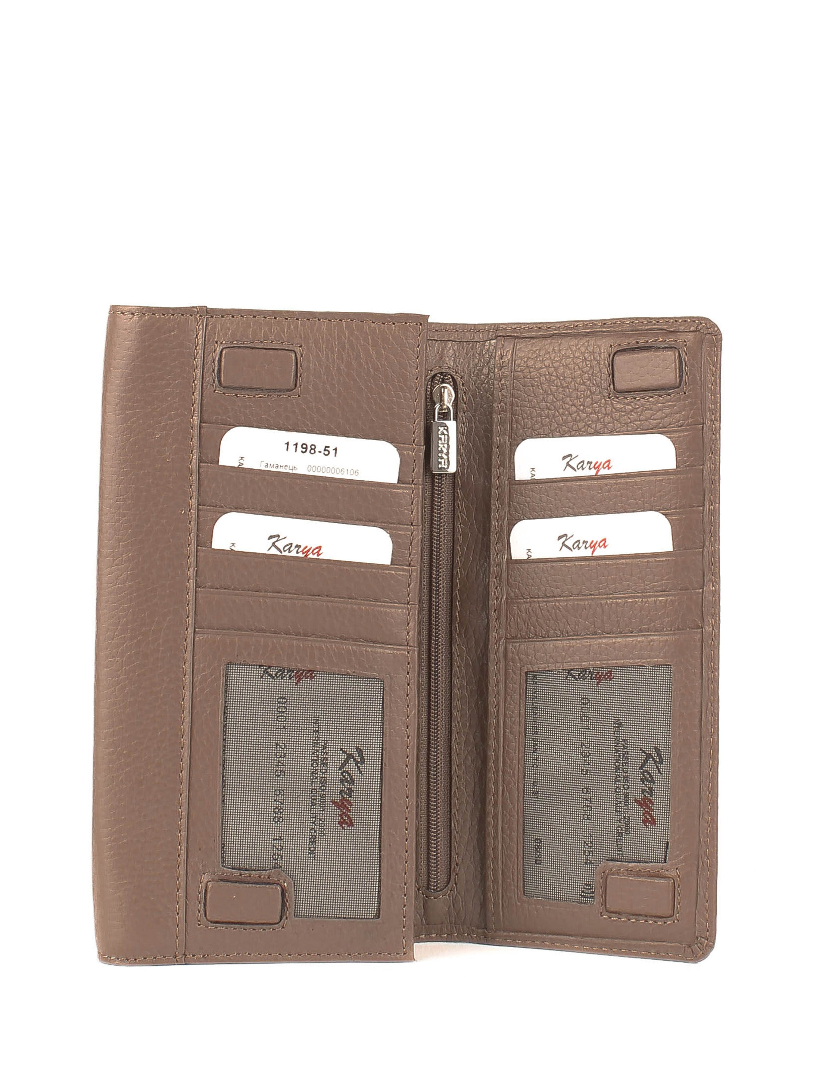 Cartera de piel italiana Gris 1198-51