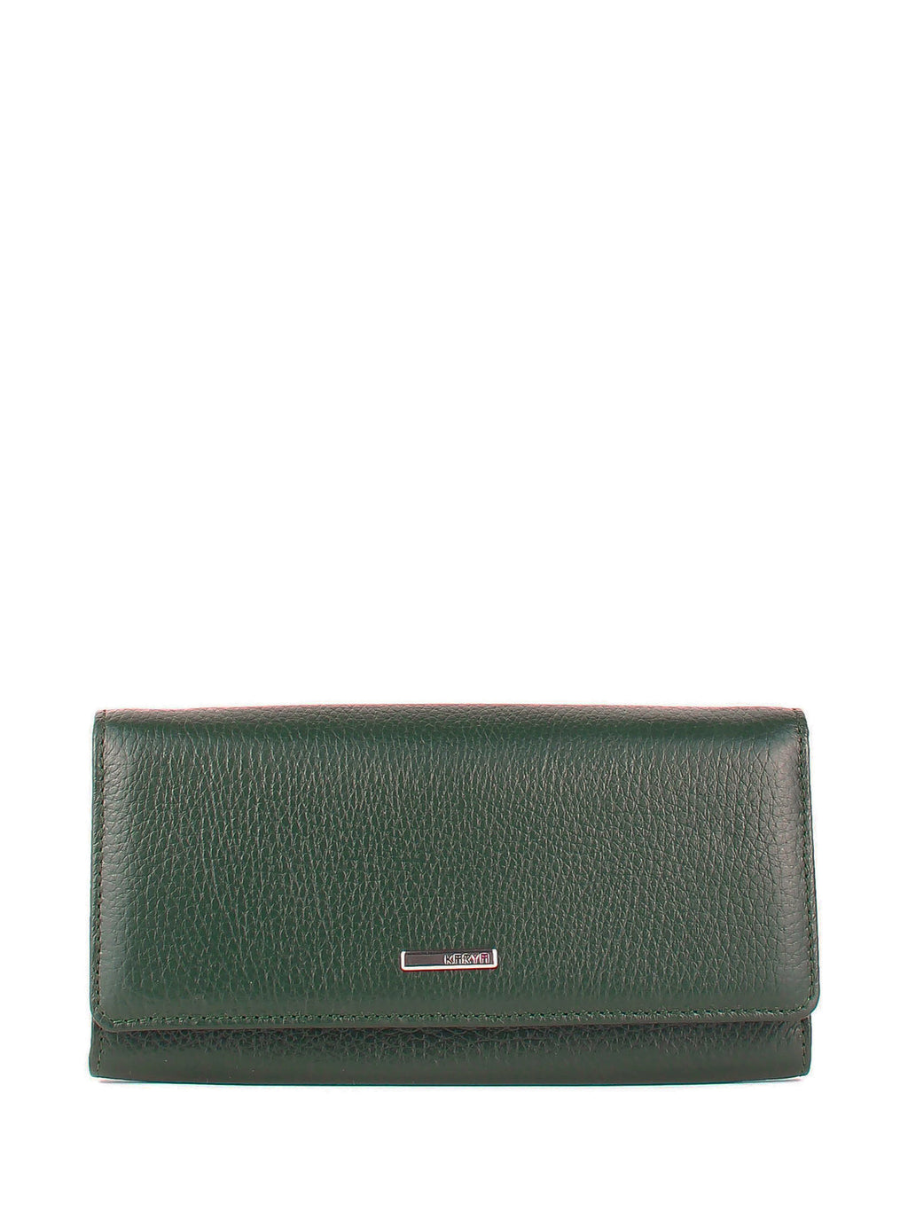 Cartera de piel italiana Verde 1198-030