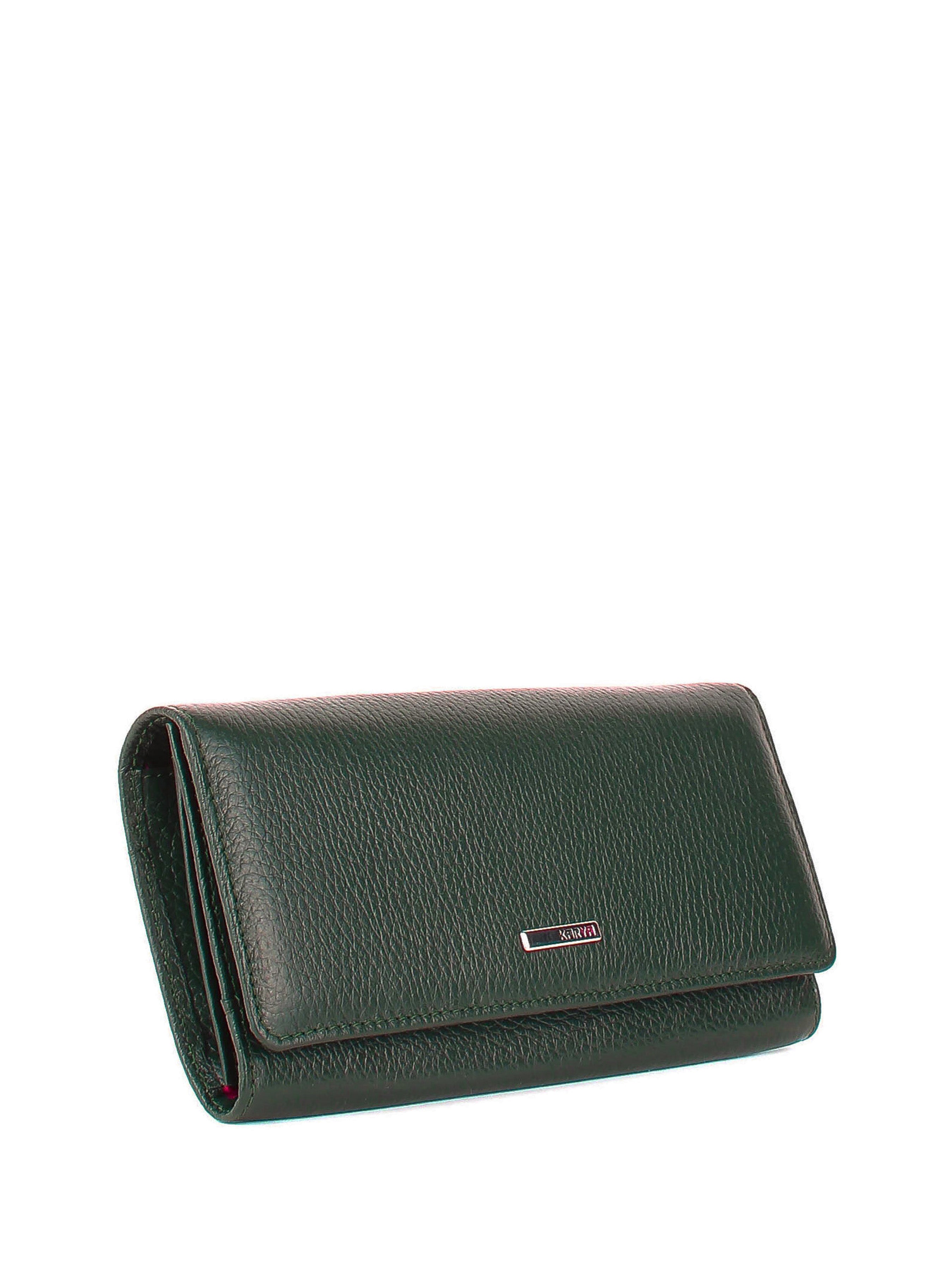 Cartera de piel italiana Verde 1198-030