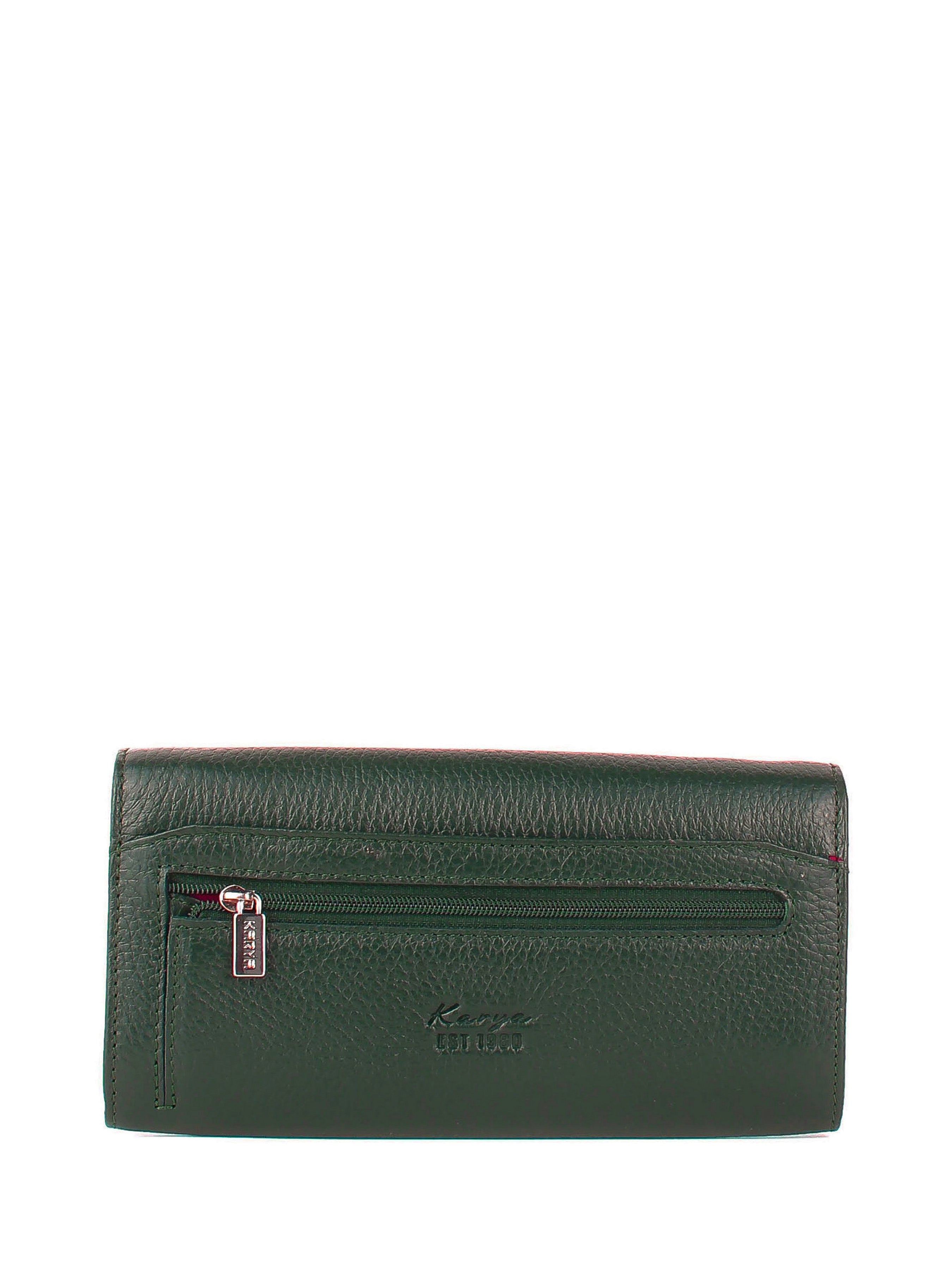 Cartera de piel italiana Verde 1198-030