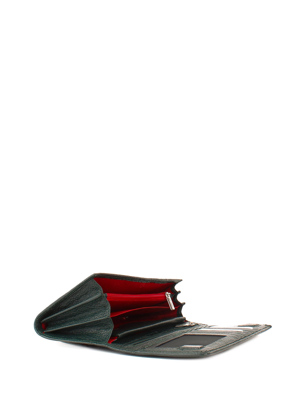 Cartera de piel italiana Verde 1198-030