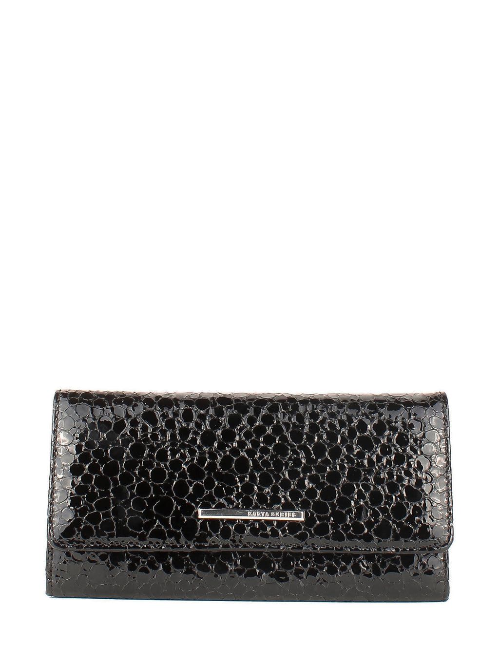 Cartera de piel italiana Negro 1195-558