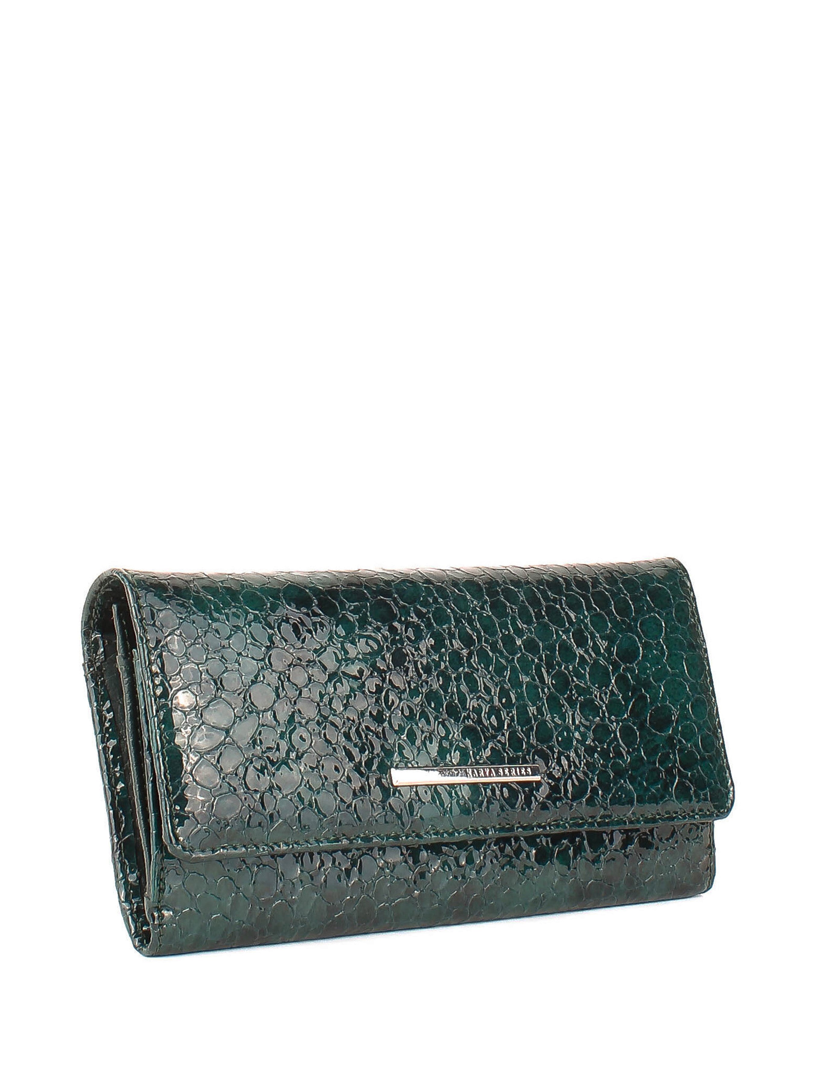 Cartera de piel italiana Turquesa 1195-560