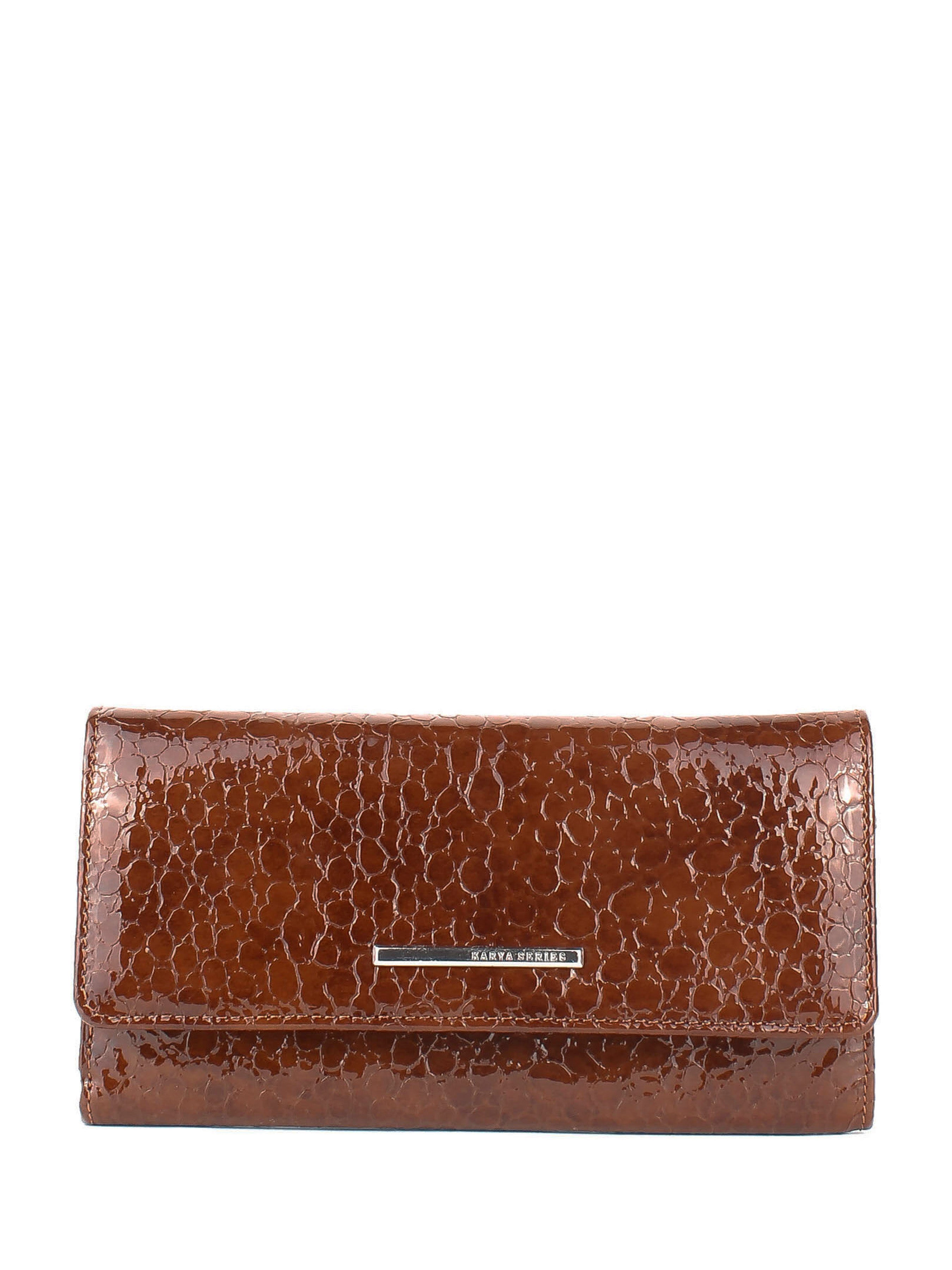 Cartera de piel italiana Marrón 1195-557