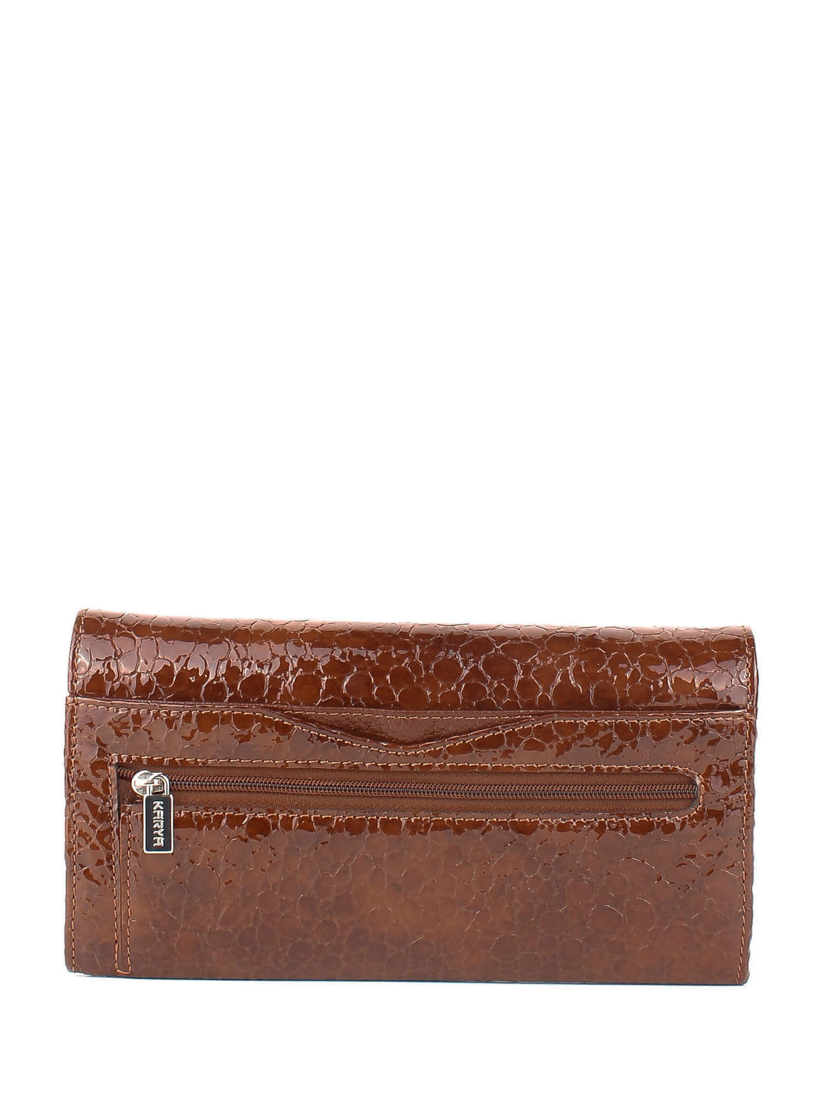 Cartera de piel italiana Marrón 1195-557