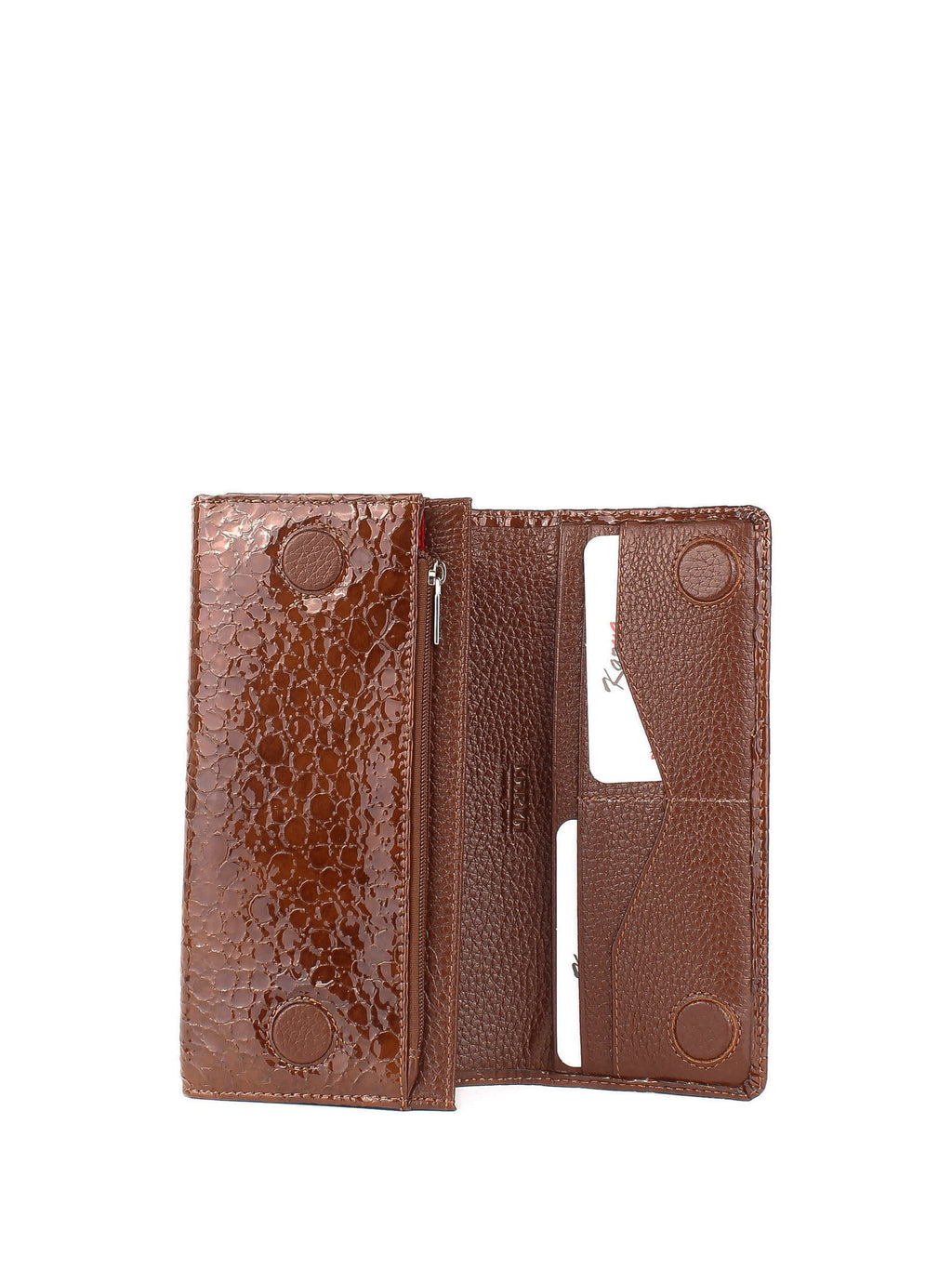 Cartera de piel italiana Marrón 1195-557