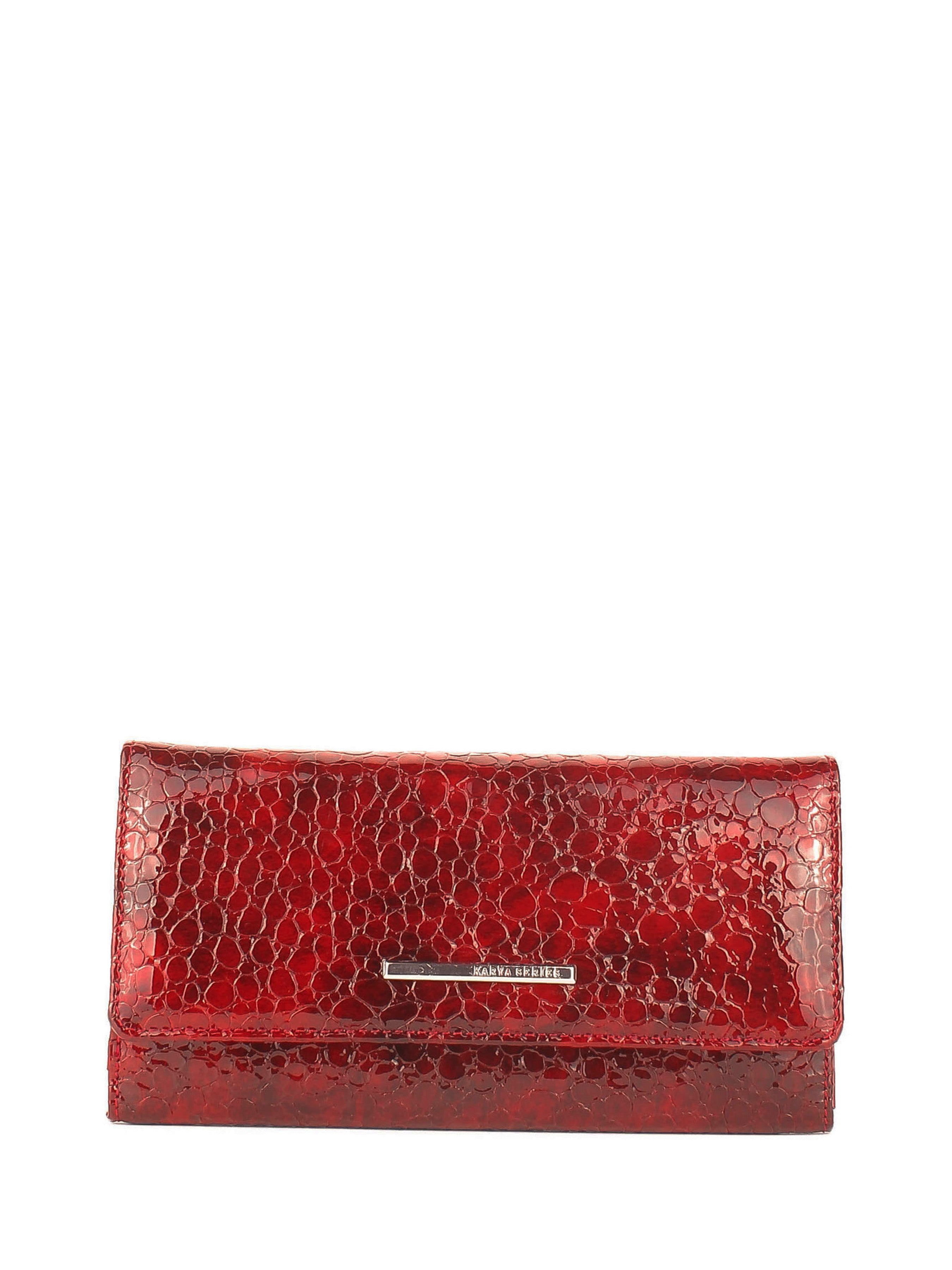 Cartera de piel italiana Rojo 1195-569