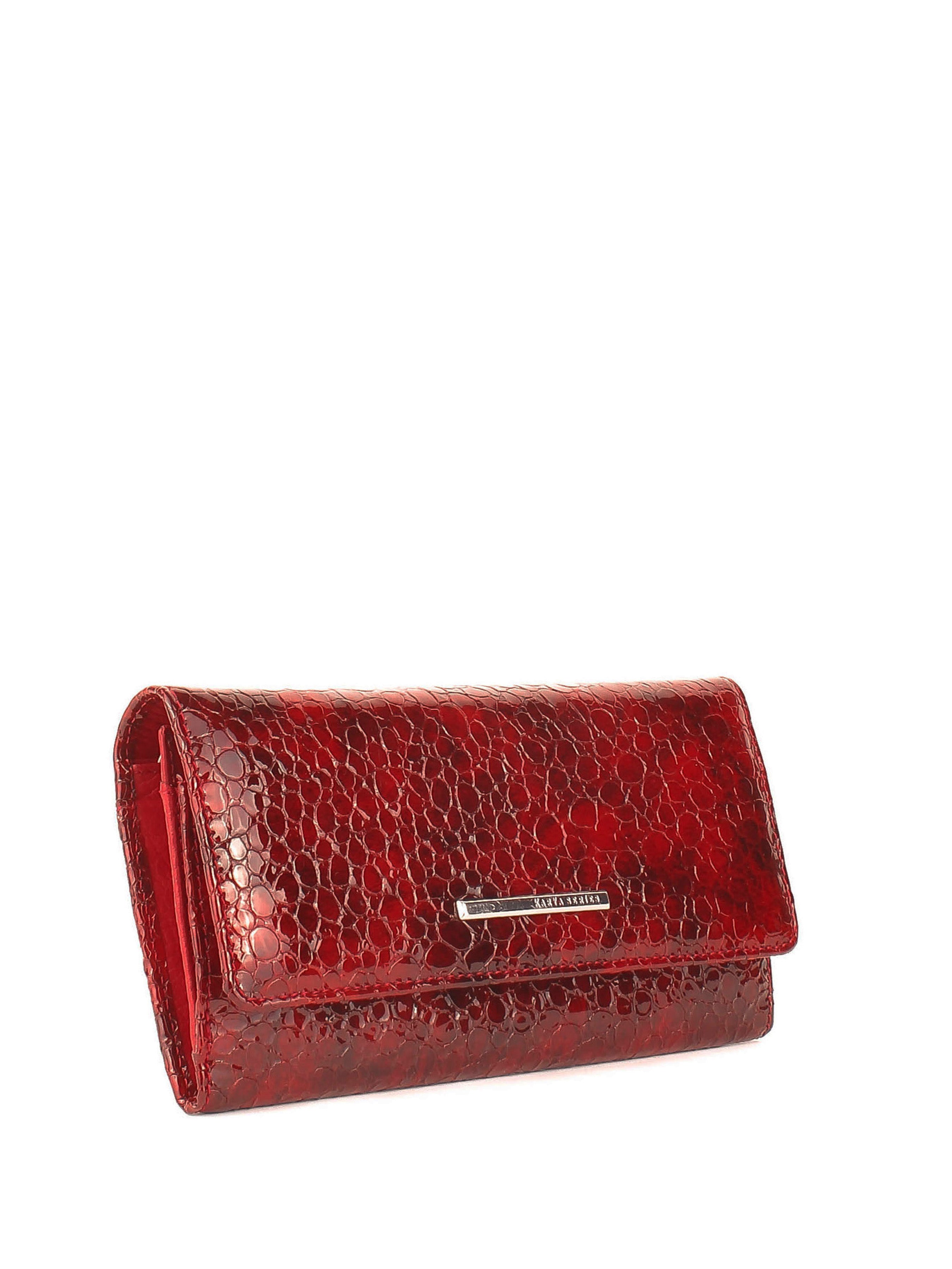 Cartera de piel italiana Rojo 1195-569