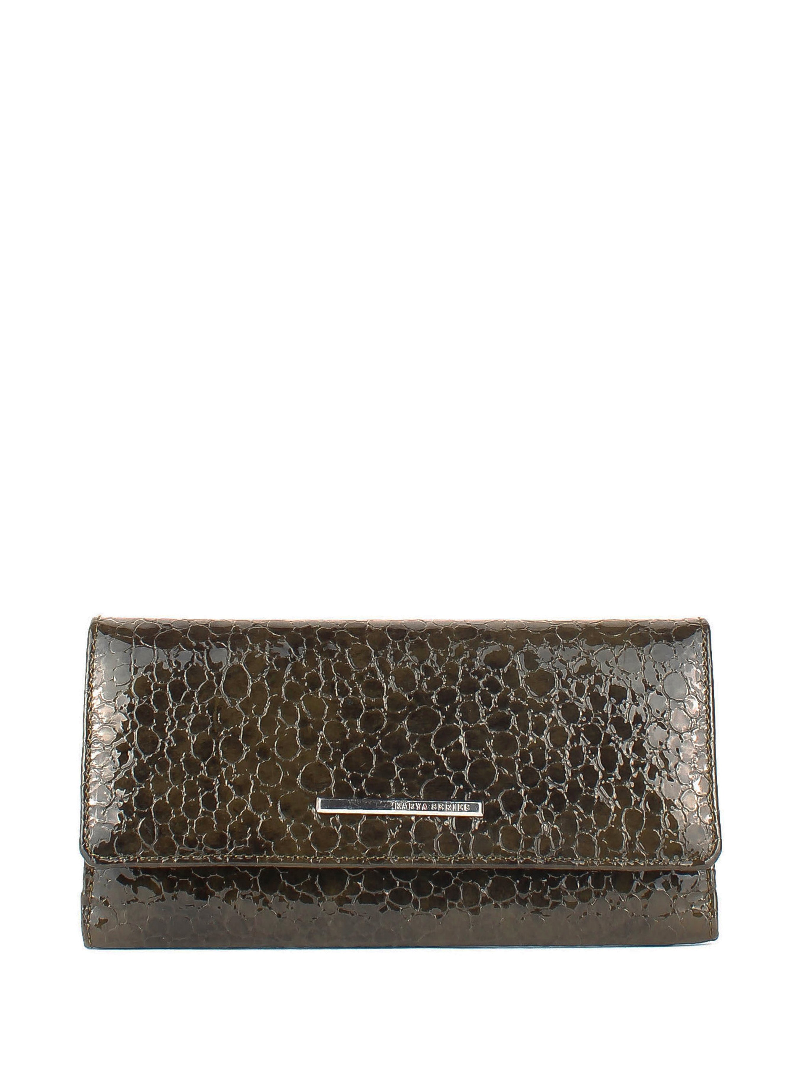 Cartera de piel italiana Verde 1195-604