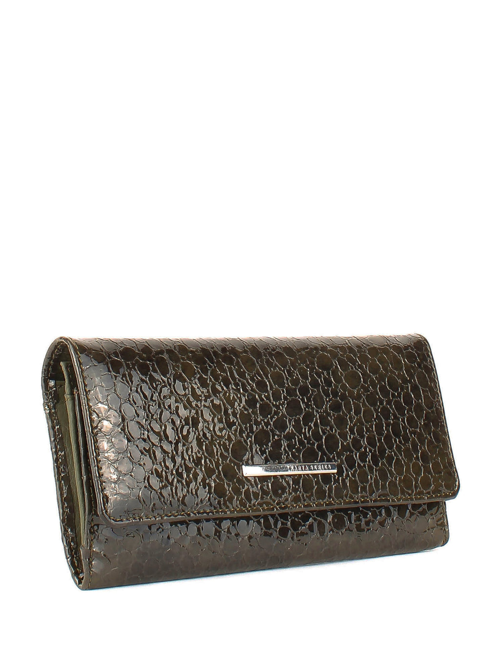 Cartera de piel italiana Verde 1195-604