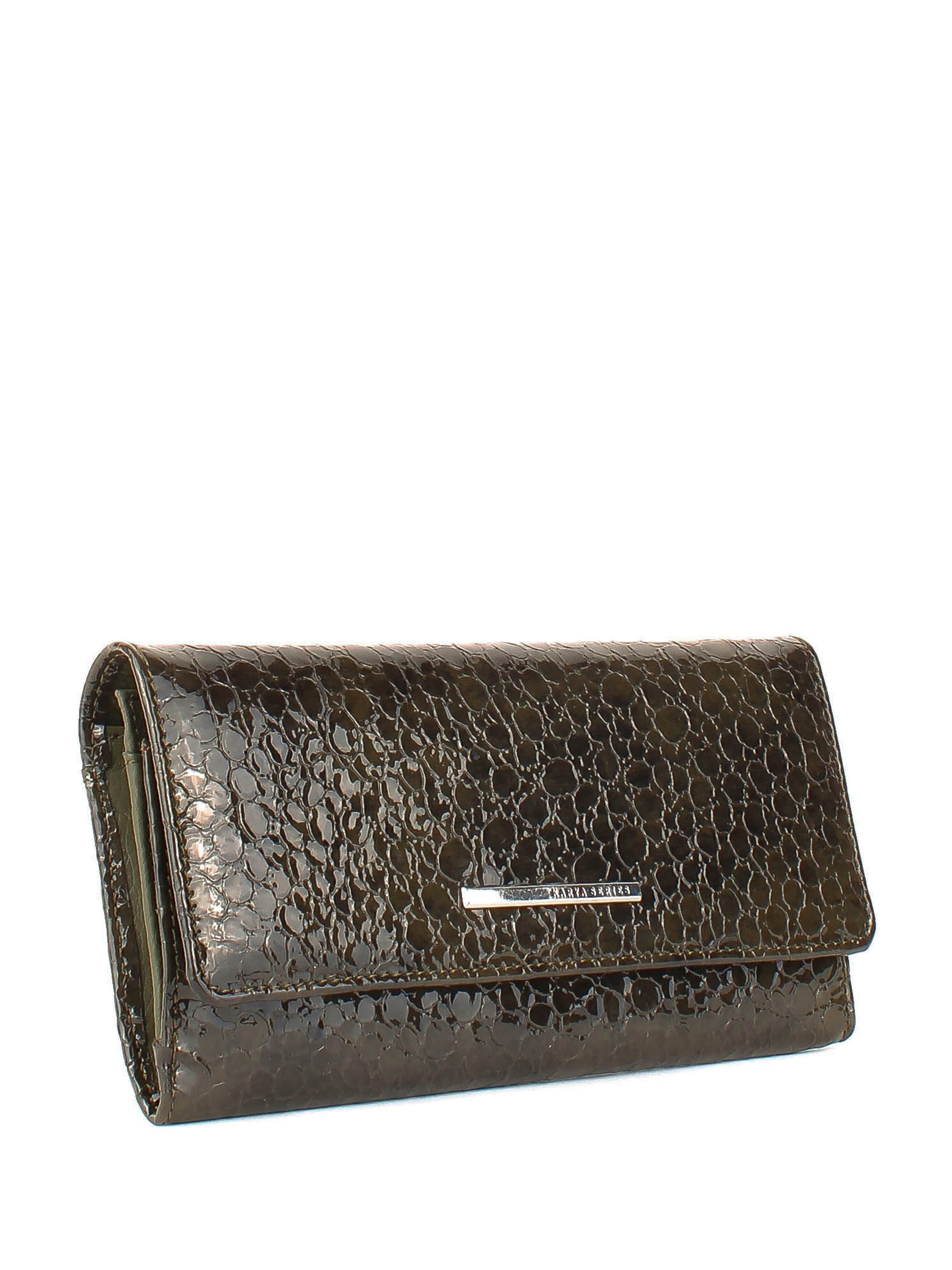 Cartera de piel italiana Verde 1195-604